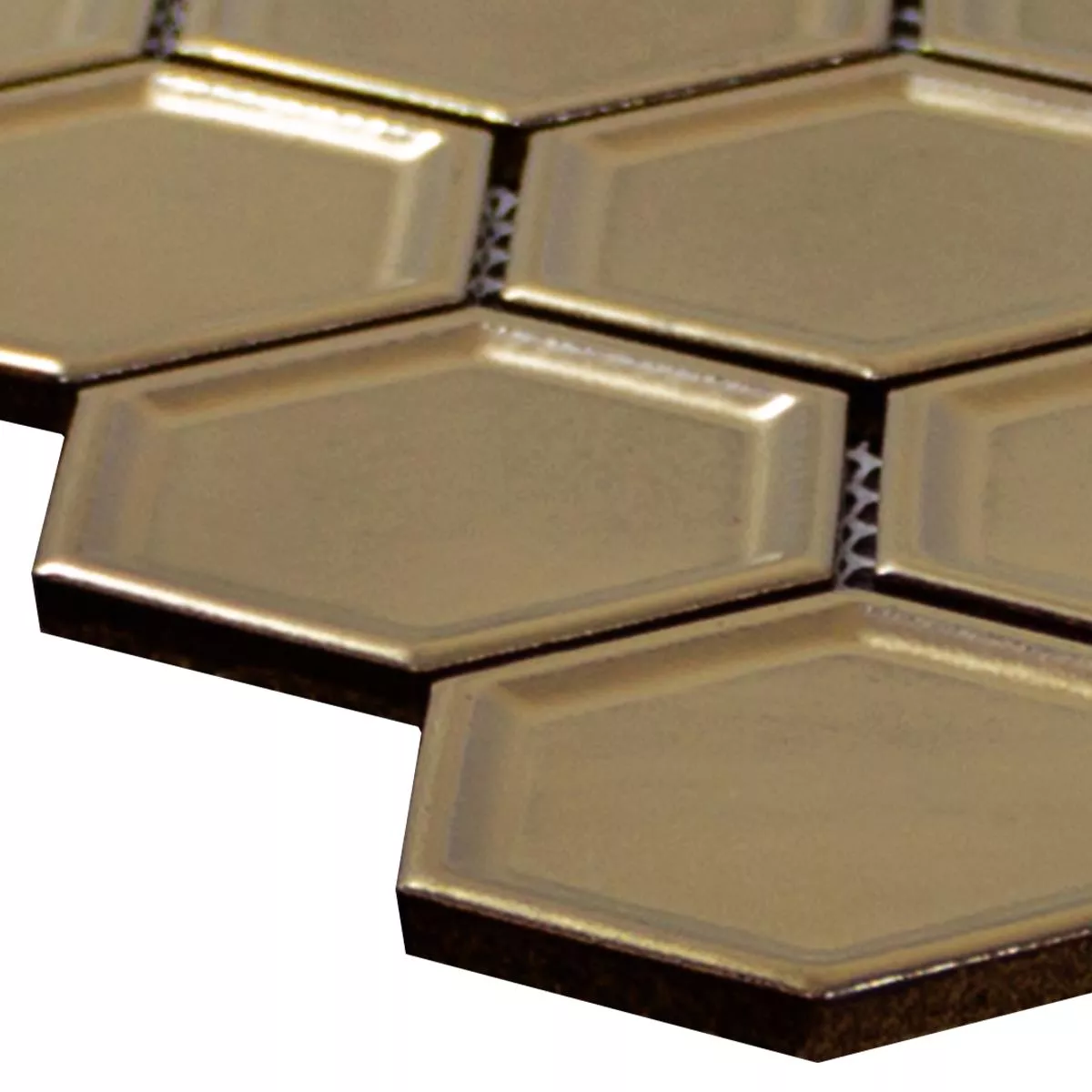 Keramik Mosaik Stellaris Hexagon Brons Keramik Mosaik Stellaris Hexagon Brons