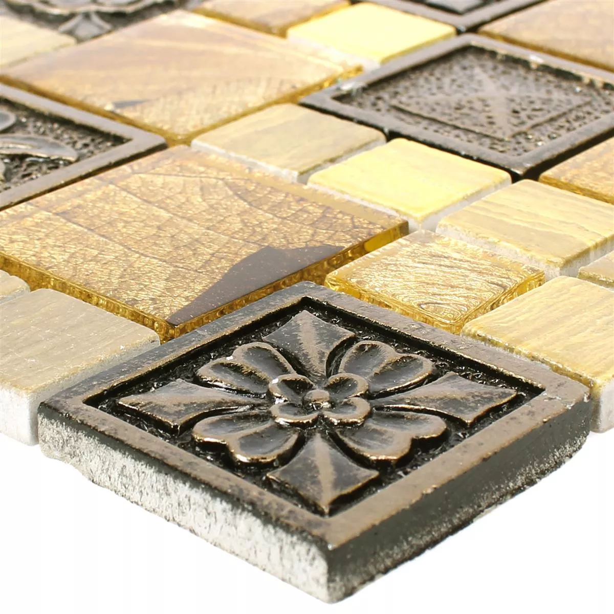 Mosaik Levanzo Glas Resin Ornament Mix Guld Mosaik Levanzo Glas Resin Ornament Mix Guld