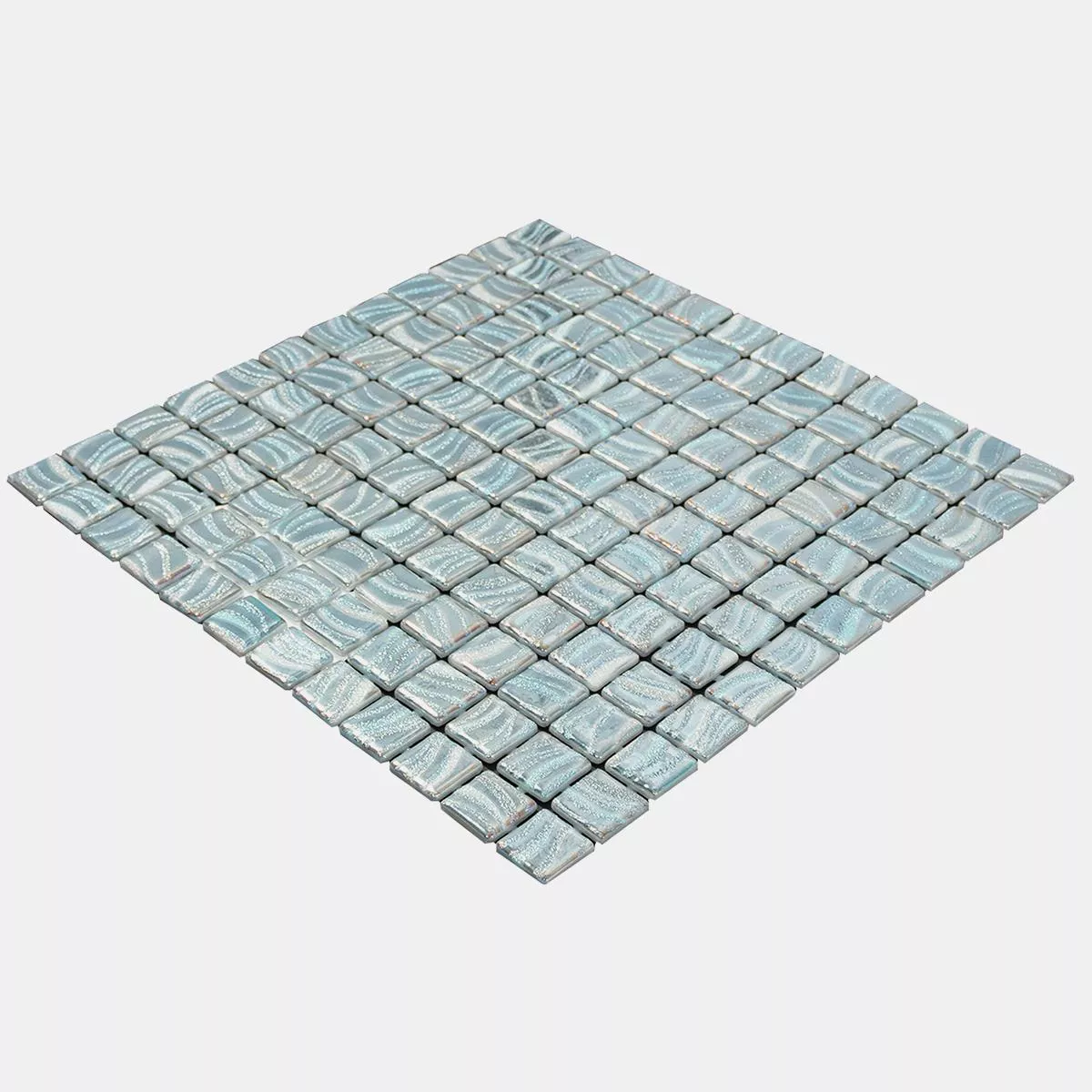 Glas Schwimmbad Pool Mosaik Marisburg Himmelblau Glitzer