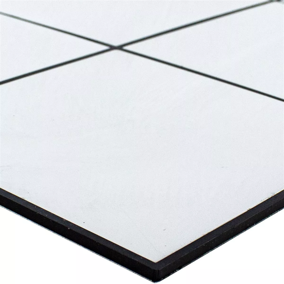 Aluminium Mosaik Lenora Självhäftande Vit Aluminium Mosaik Lenora Självhäftande Vit