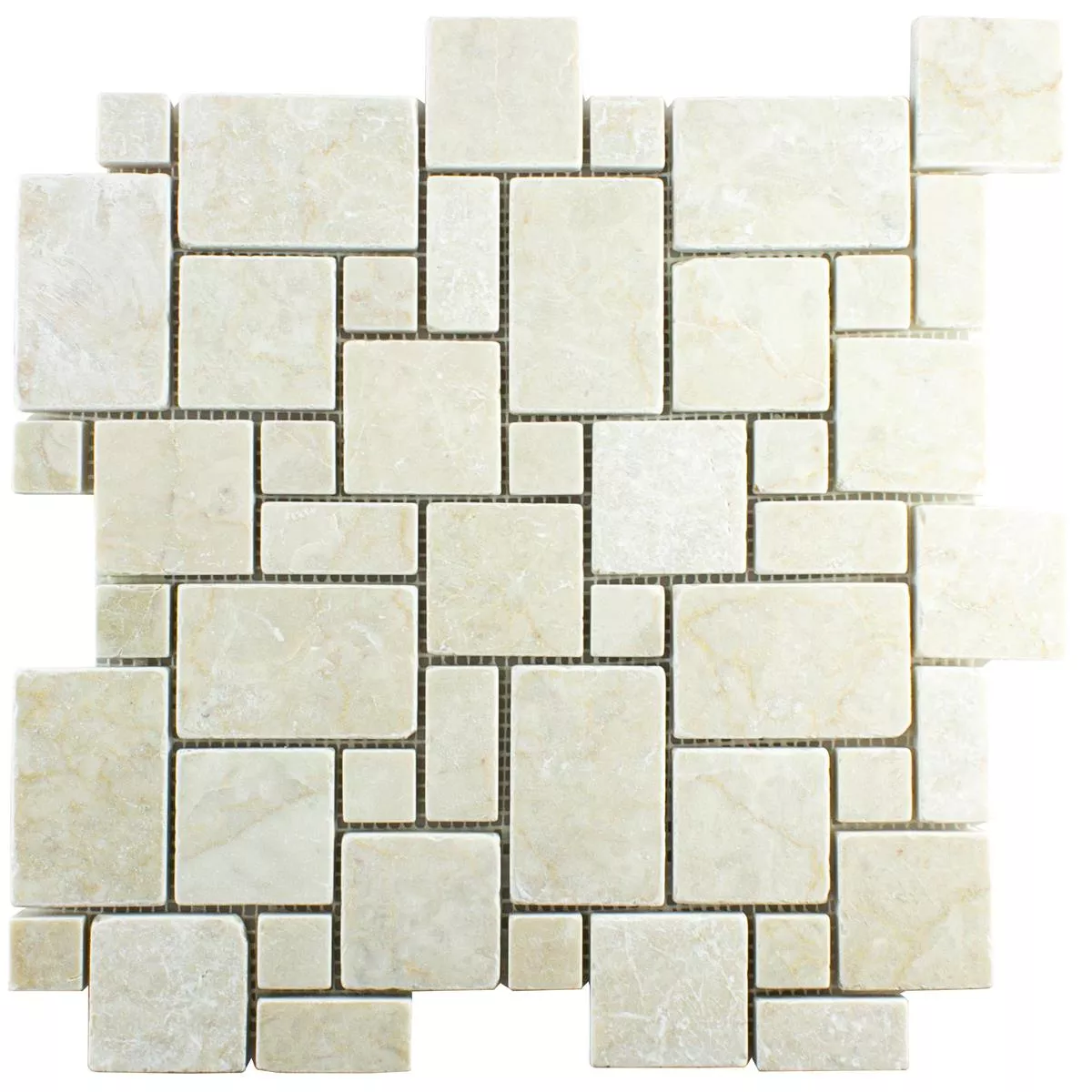 Naturstein Marmor Mosaikfliesen Kilkenny Cream