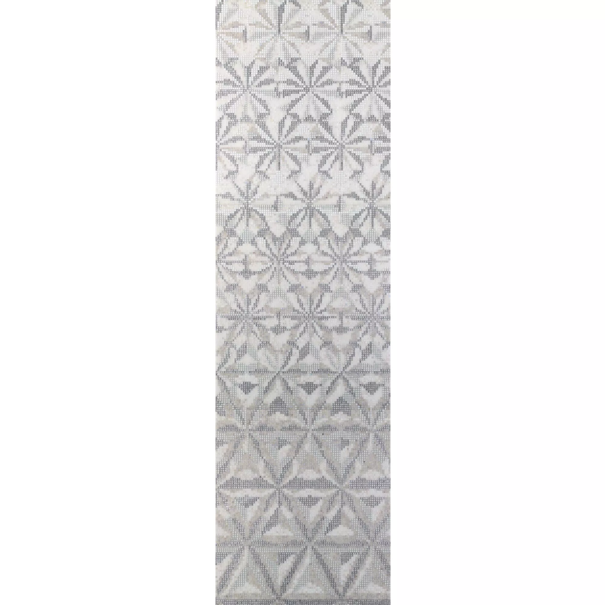 Glas Mosaik Bild Magicflower White 120x240cm