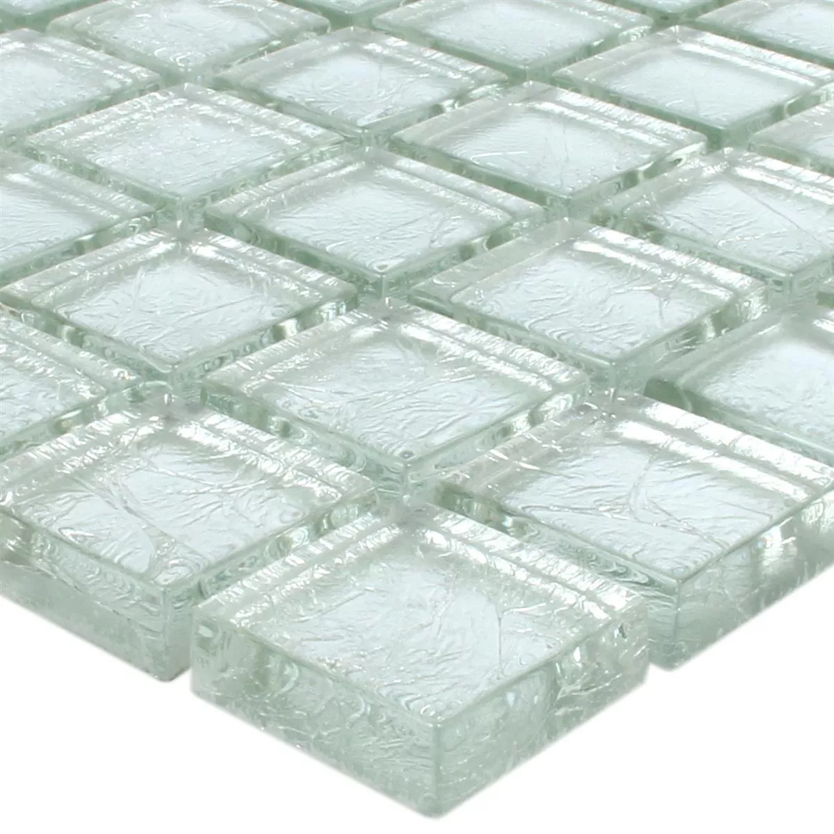 Mosaik Glas Lucca Silver 23x23x8mm Mosaik Glas Lucca Silver 23x23x8mm
