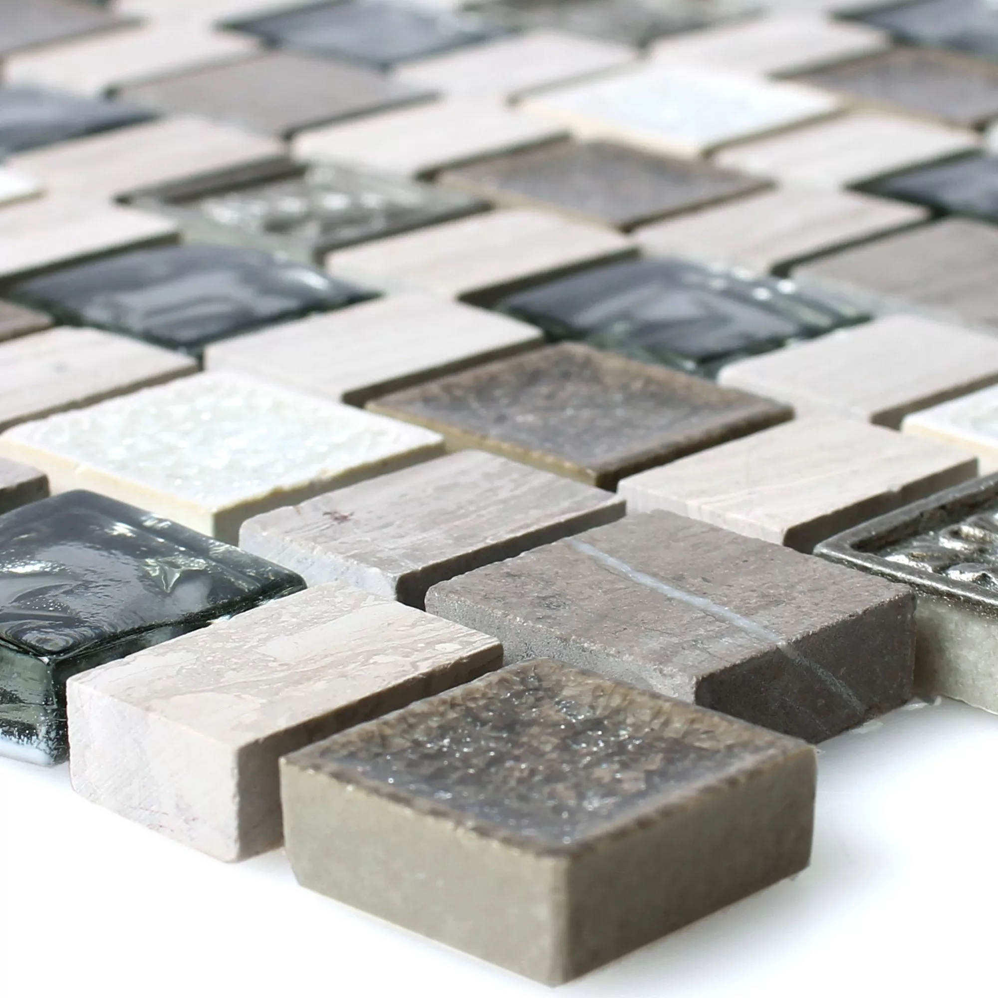 Mosaik Dresden Multiformat  Wood White Mix Mosaik Dresden Multiformat  Wood White Mix