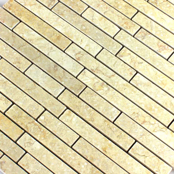 Mosaikfliesen Marmor Hellbeige Poliert