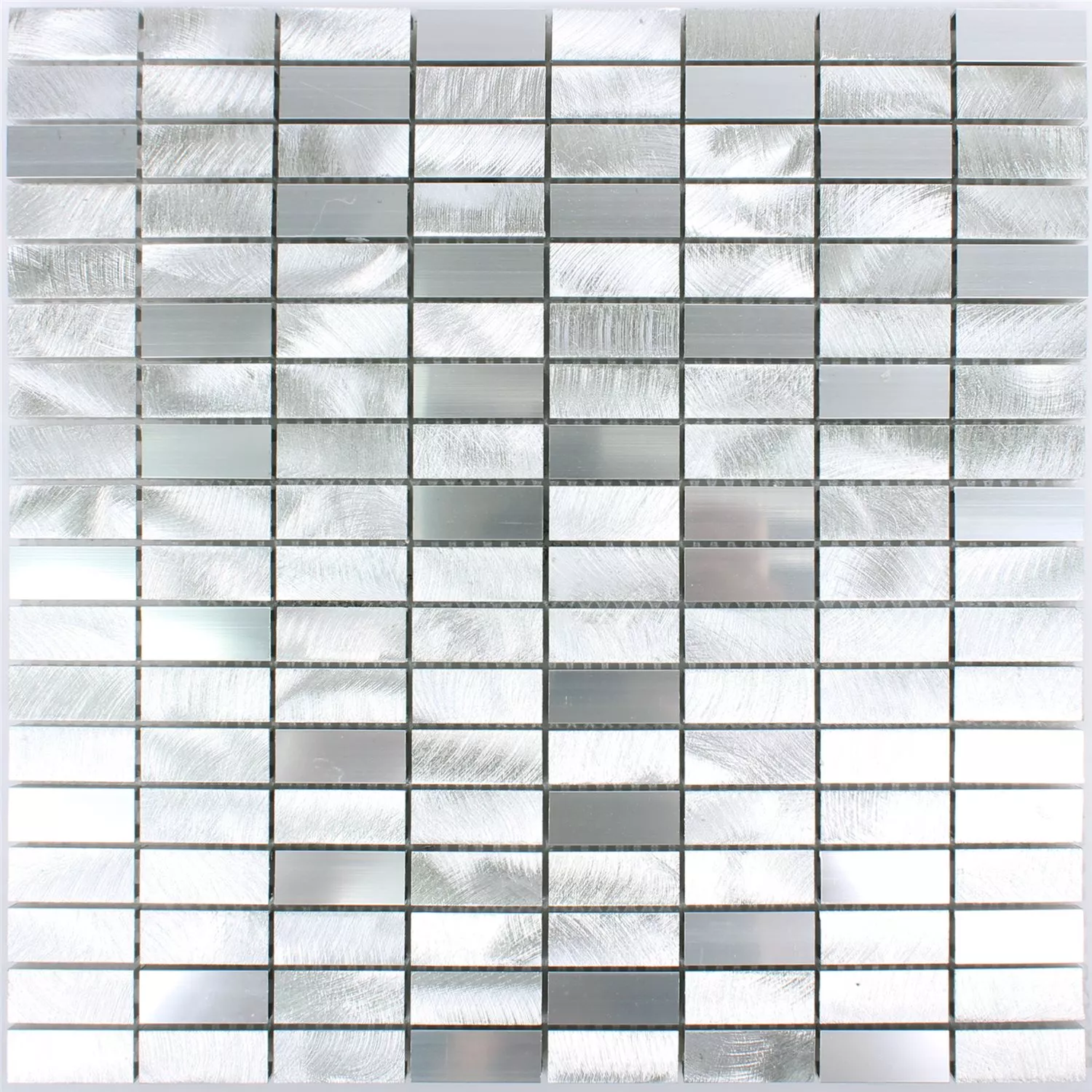 Muster von Mosaikfliesen Aluminium Arriba Silber