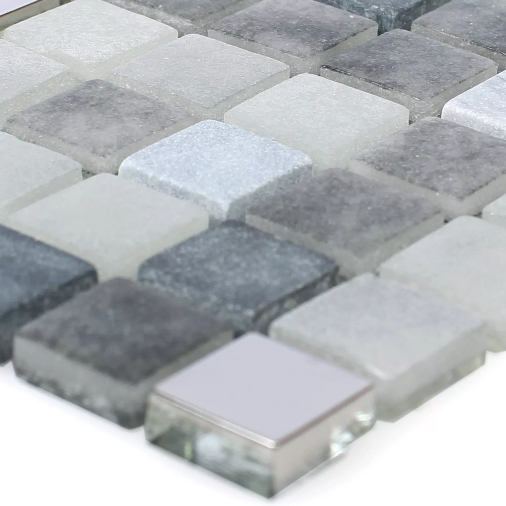 Mosaik Glas Natursten Mix Freyland Svart Mosaik Glas Natursten Mix Freyland Svart