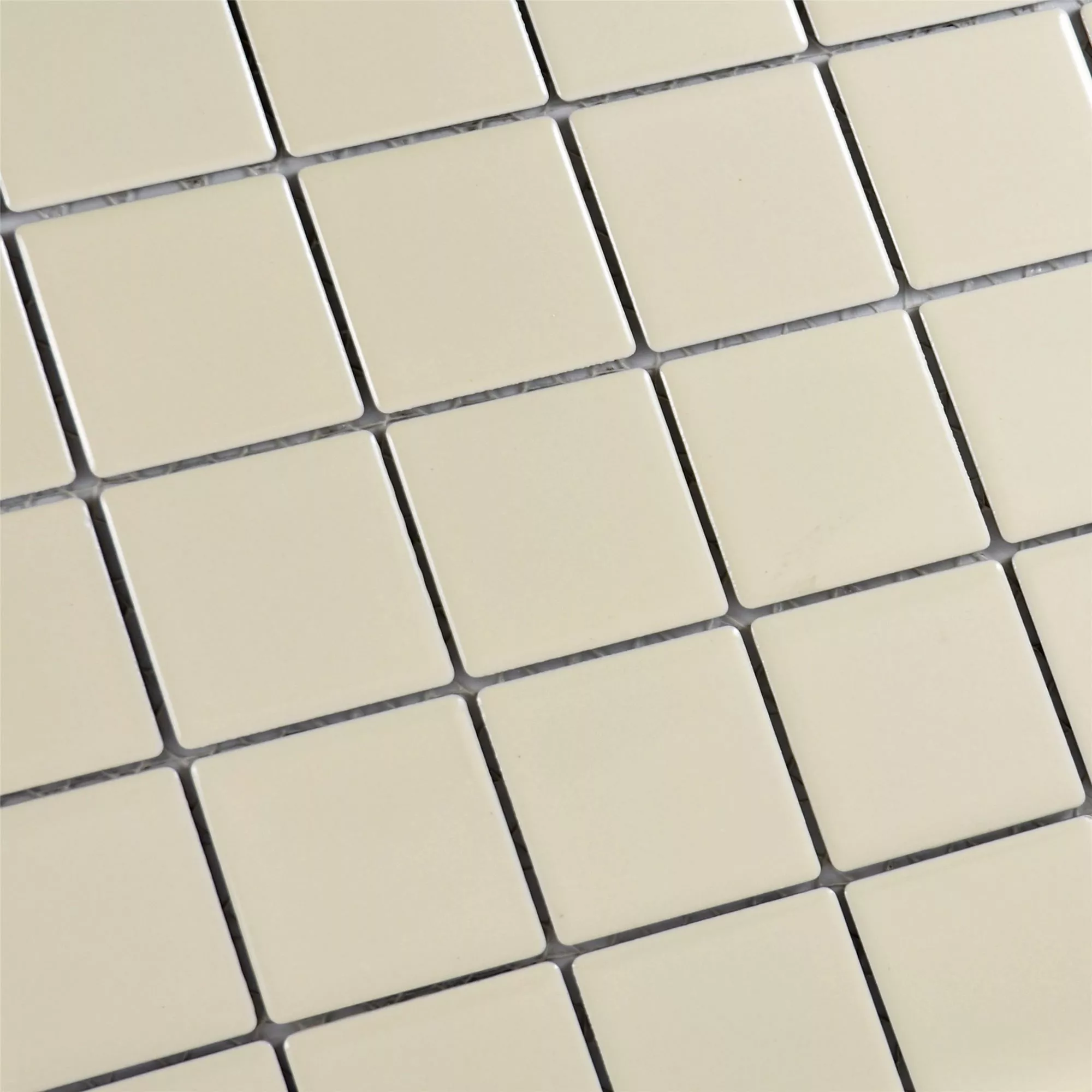 Keramik Mosaikfliesen Adrian Beige Matt Quadrat 48