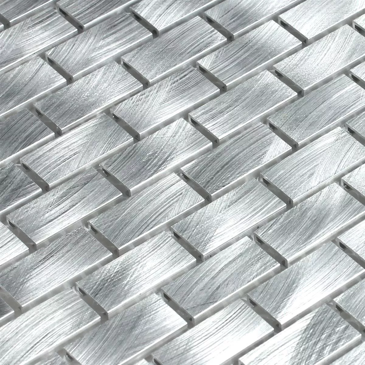 Aluminium Metall Mosaikfliesen Charmant Silber