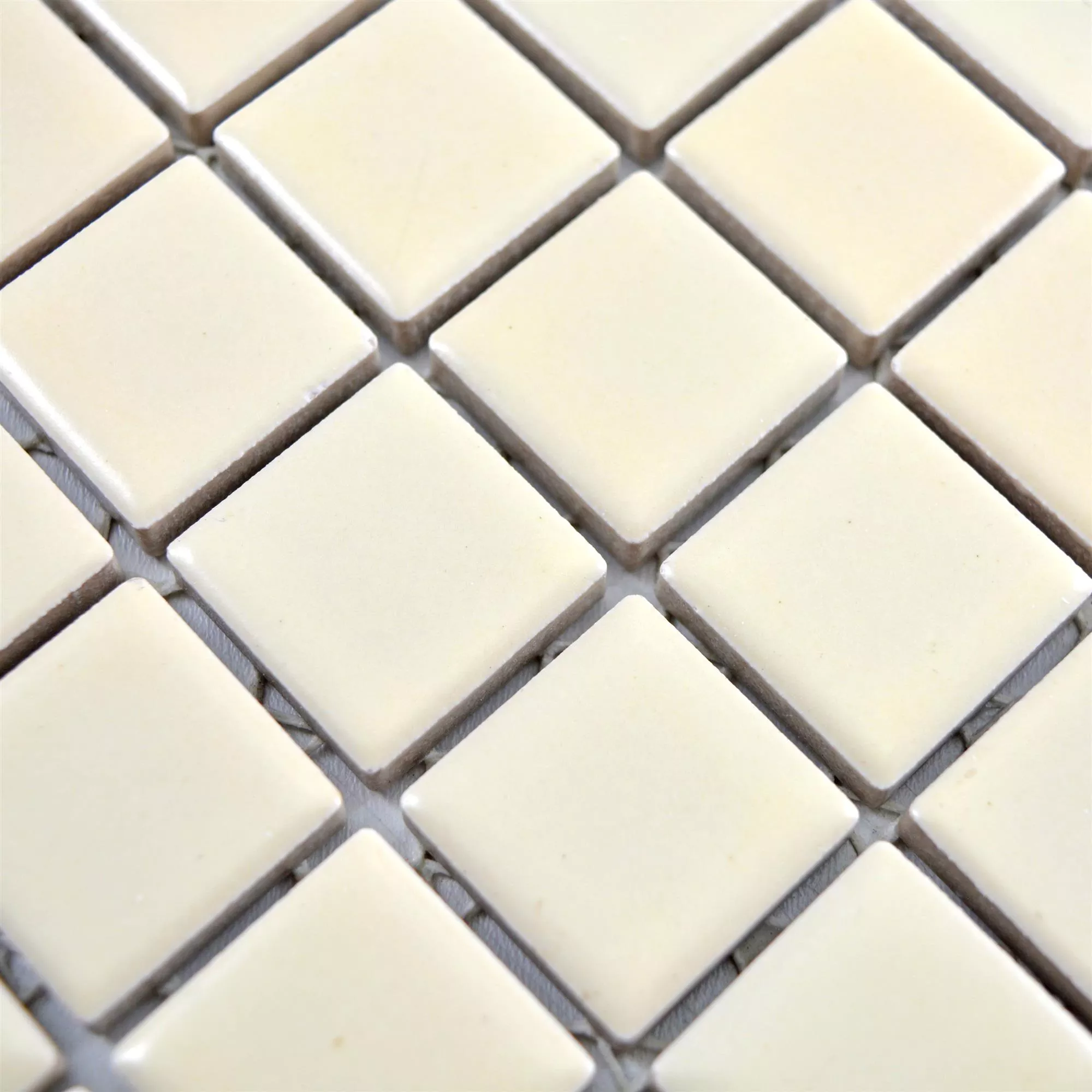 Keramik Mosaikfliesen Adrian Beige Matt Quadrat 23