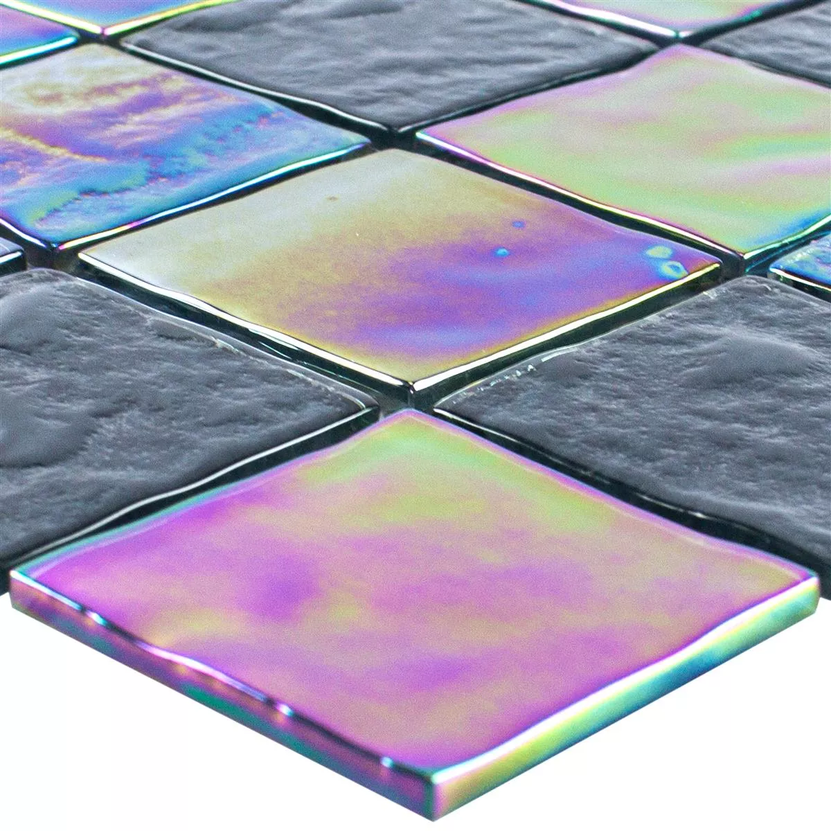 Glasmosaik Plattor Pärlemor Effekt Darwin Svart Glasmosaik Plattor Pärlemor Effekt Darwin Svart