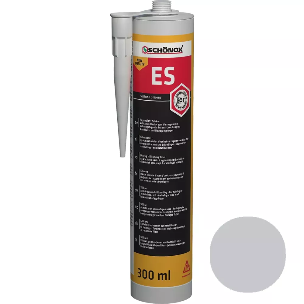 Schönox ES Silvergrå Fogtätningssilikon (300 Ml) Schönox ES Silvergrå Fogtätningssilikon (300 Ml)