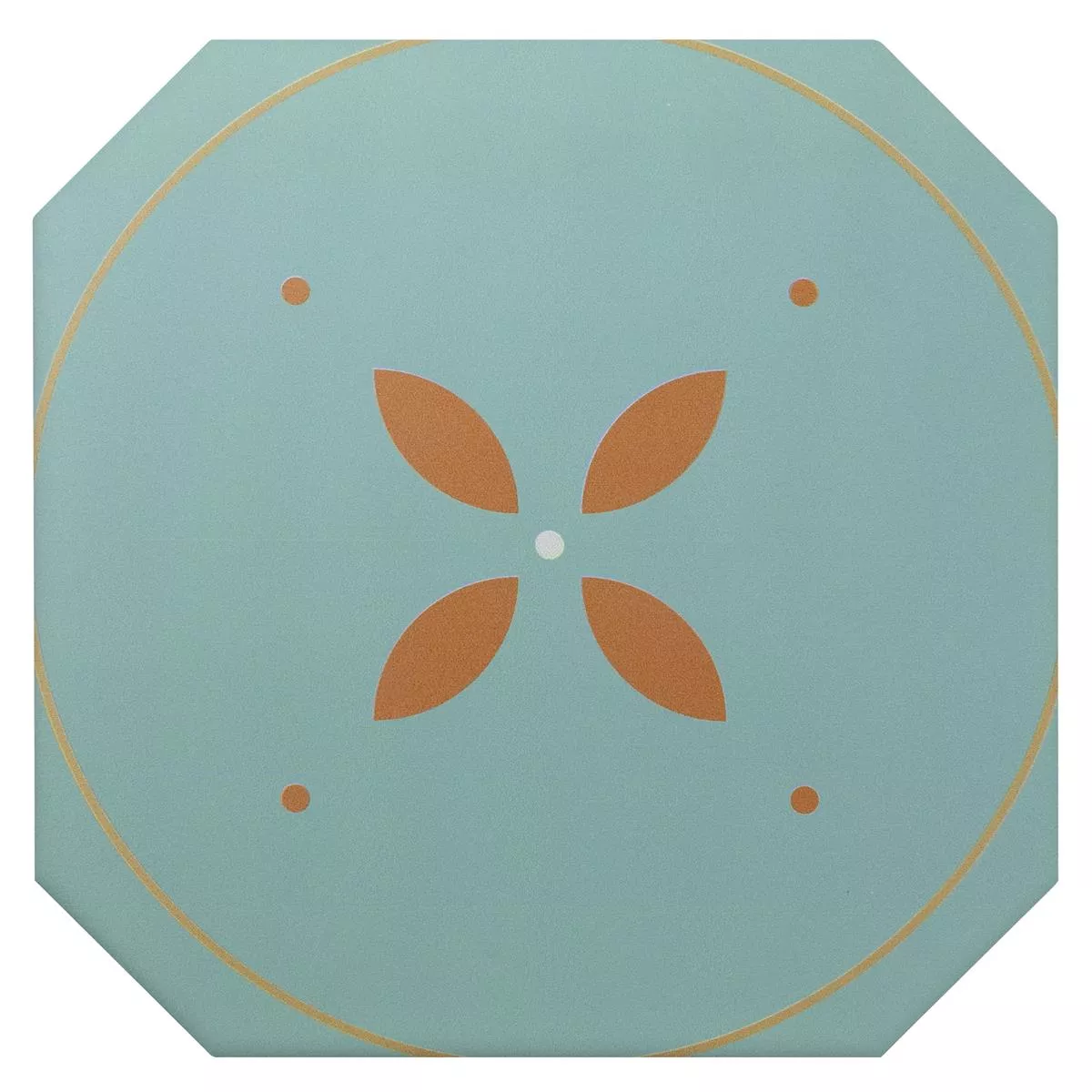 Stengods Plattor Genexia Decor Turkos Oktogon 20x20cm Stengods Plattor Genexia Decor Turkos Oktogon 20x20cm