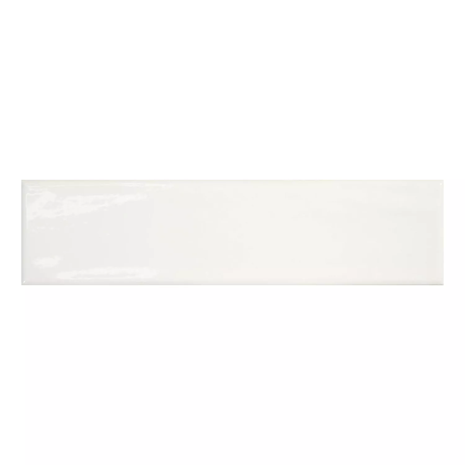 Capena Weiß Glänzend Rustikal 7,5x30 cm Blanco