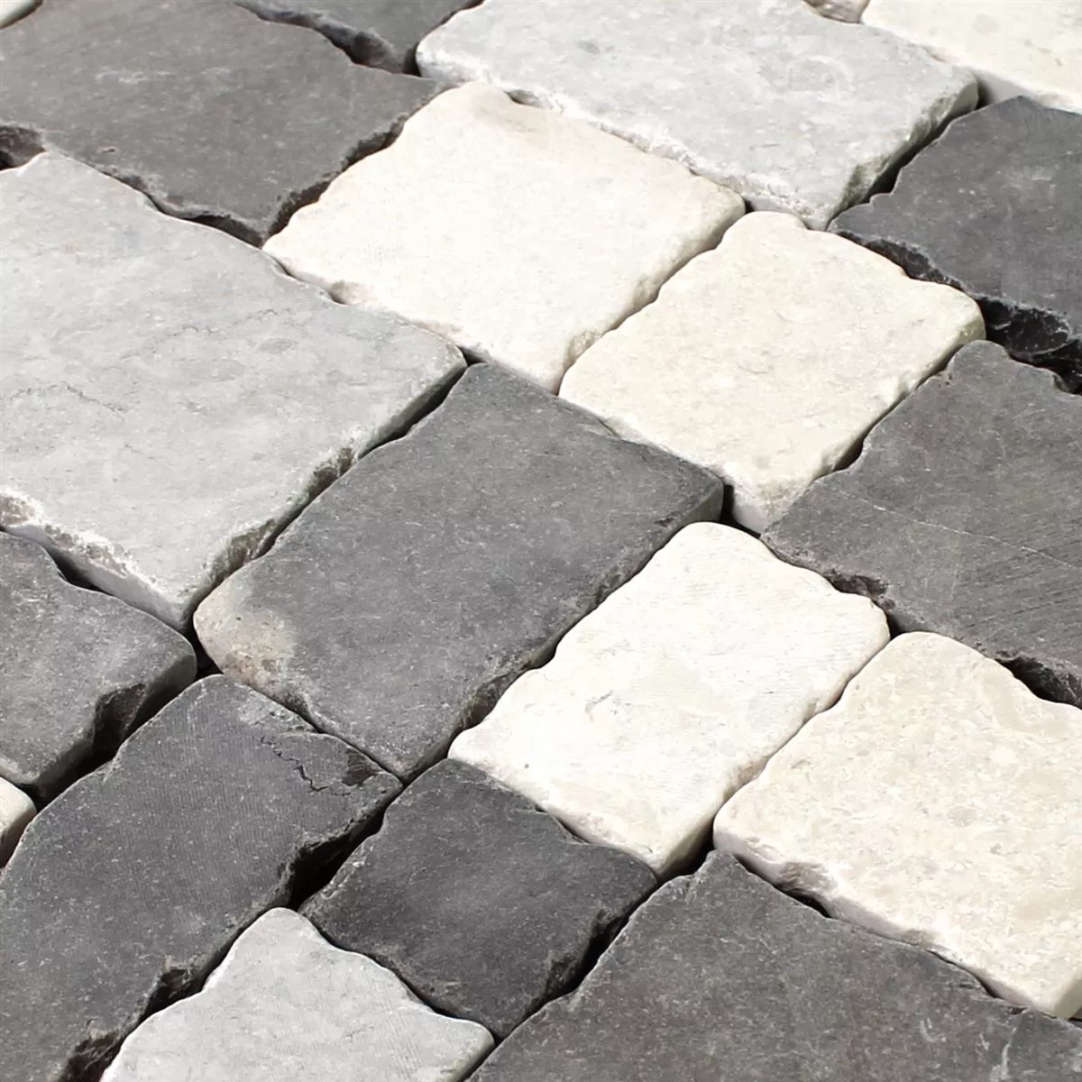 Mosaikfliesen Naturstein Schwarz Grau Beige