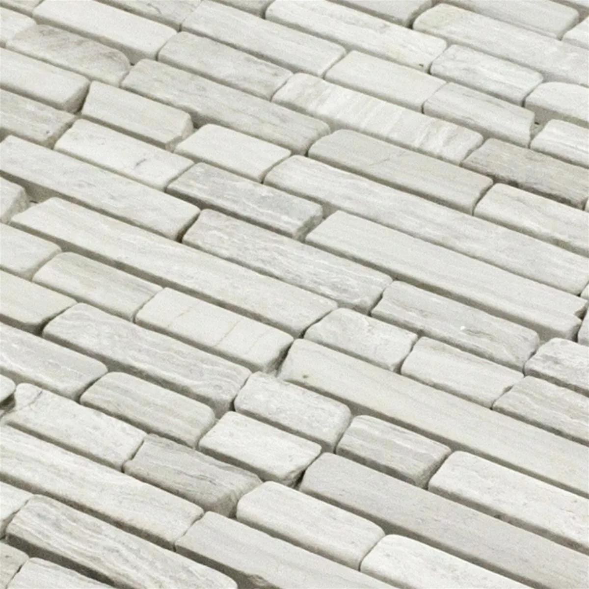 Muster von Mosaikfliesen Marmor Brick Stanley Grau