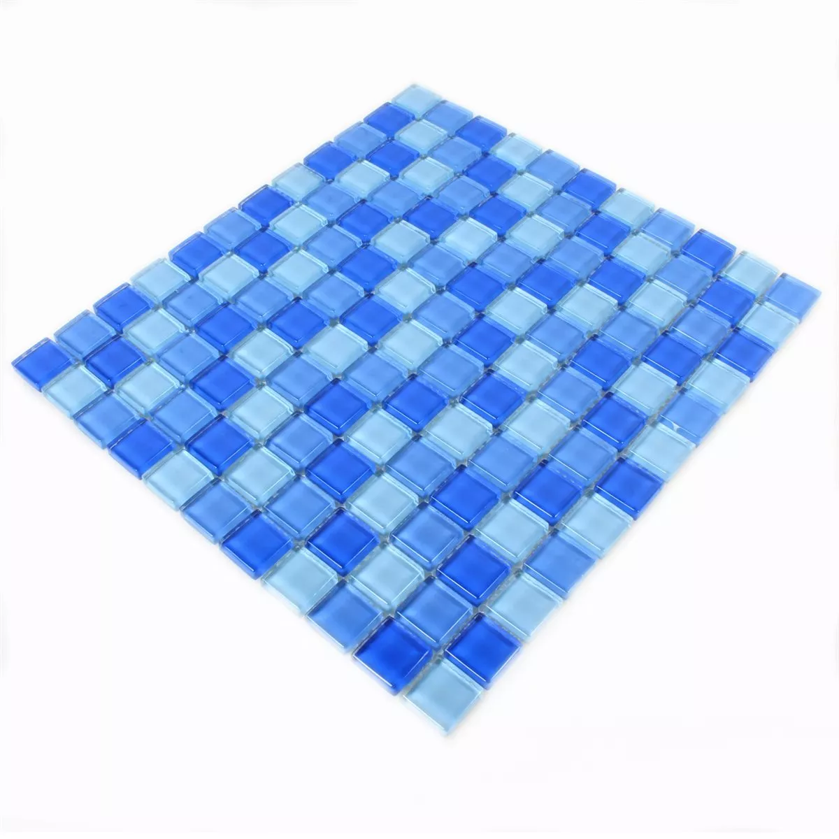 Glas Schwimmbad Pool Mosaik Fliesen Neptune Blau Mix