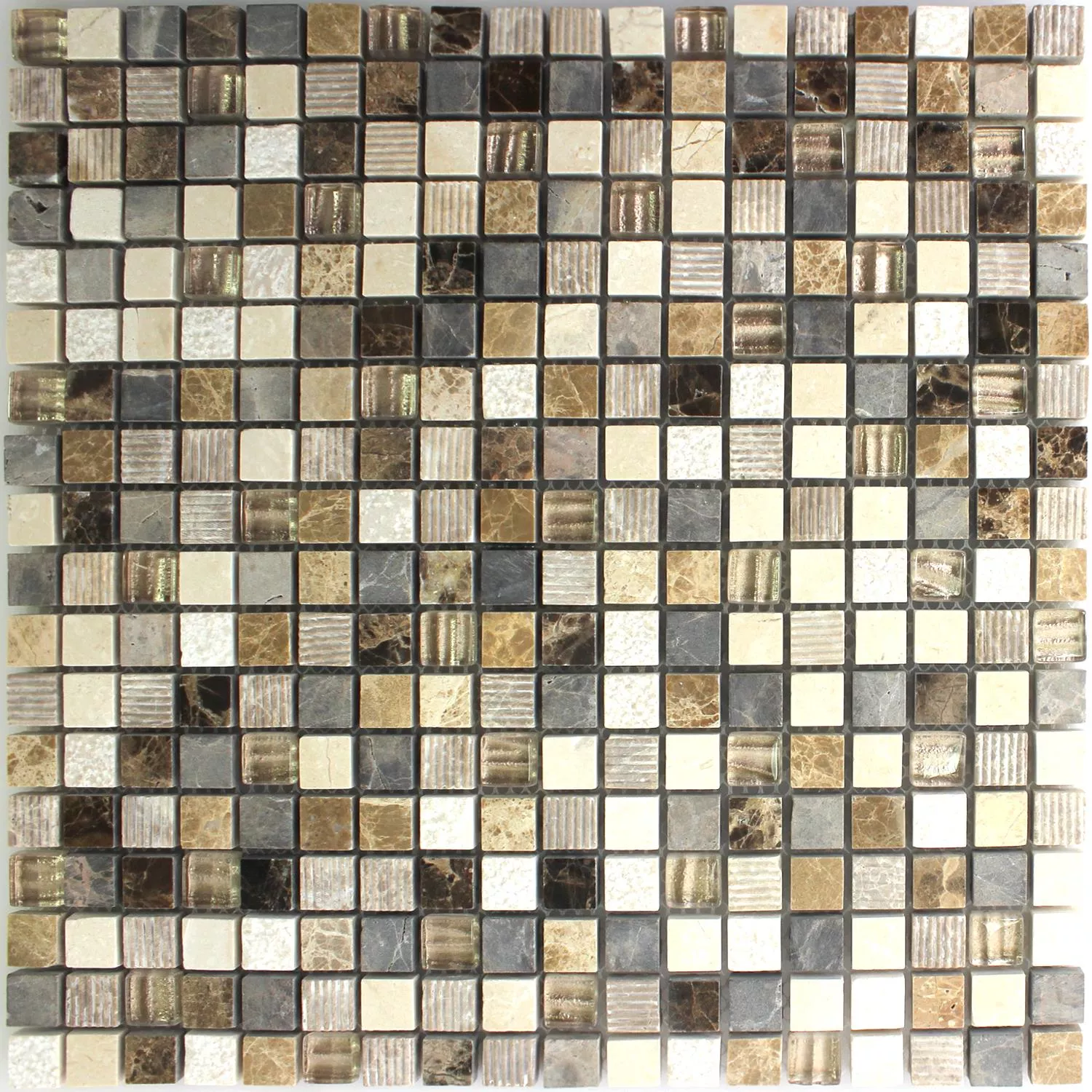 Mosaikfliesen Glas Naturstein Sonara Caramel Mix