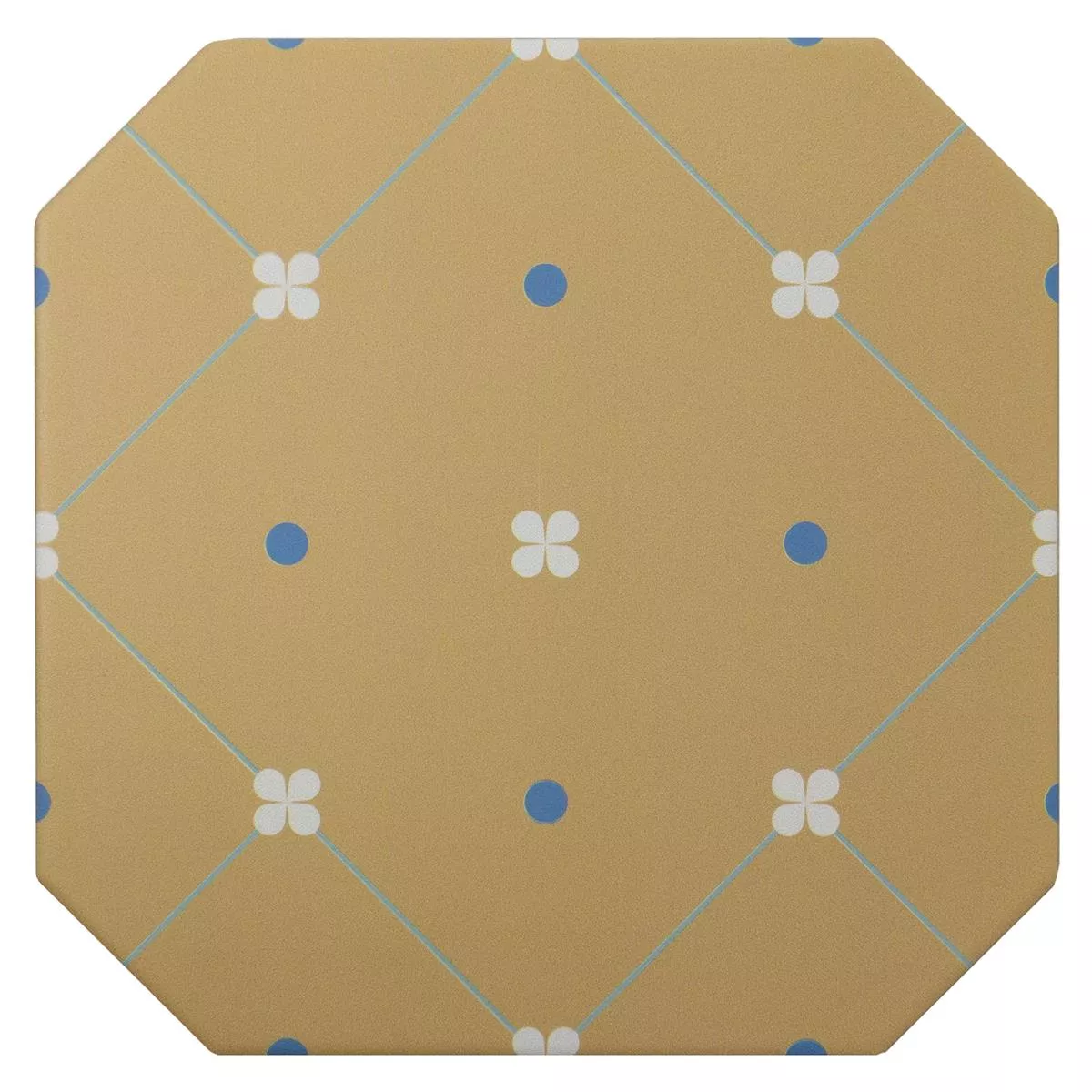 Feinsteinzeug Fliesen Genexia Decor Beige Octagon 20x20cm