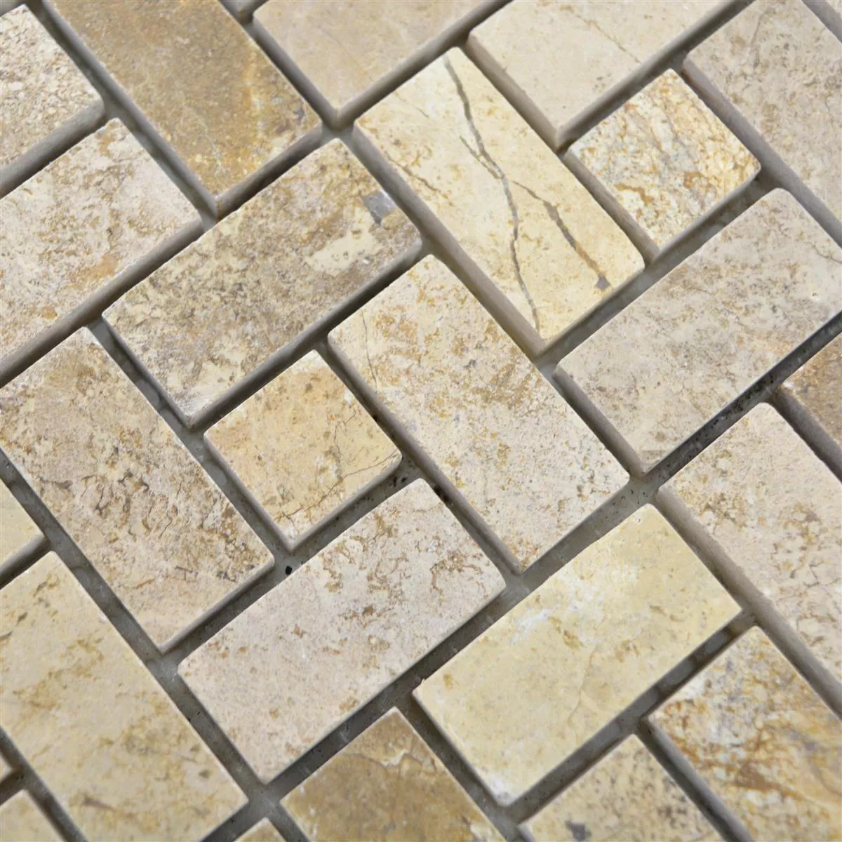 Naturstein Marmor Mosaik Fliesen Umay Braun Beige