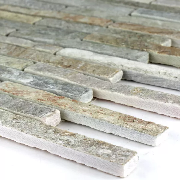 Mosaik Natursten Kvartsit Beige Mix Sticks Mosaik Natursten Kvartsit Beige Mix Sticks