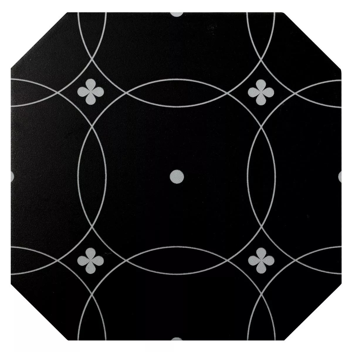 Stengods Plattor Genexia Svart Vit Decor 1 Oktogon 20x20cm Stengods Plattor Genexia Svart Vit Decor 1 Oktogon 20x20cm