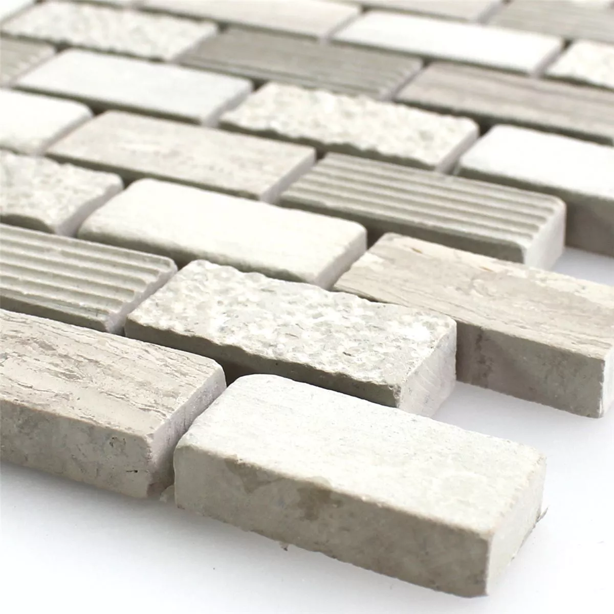 Mosaik Natursten Macciato Beige Brown 15x30x8mm Mosaik Natursten Macciato Beige Brown 15x30x8mm