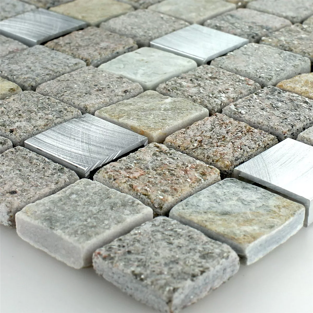 Mosaik Natursten Alu Kvartsit 23x23x8mm Mosaik Natursten Alu Kvartsit 23x23x8mm