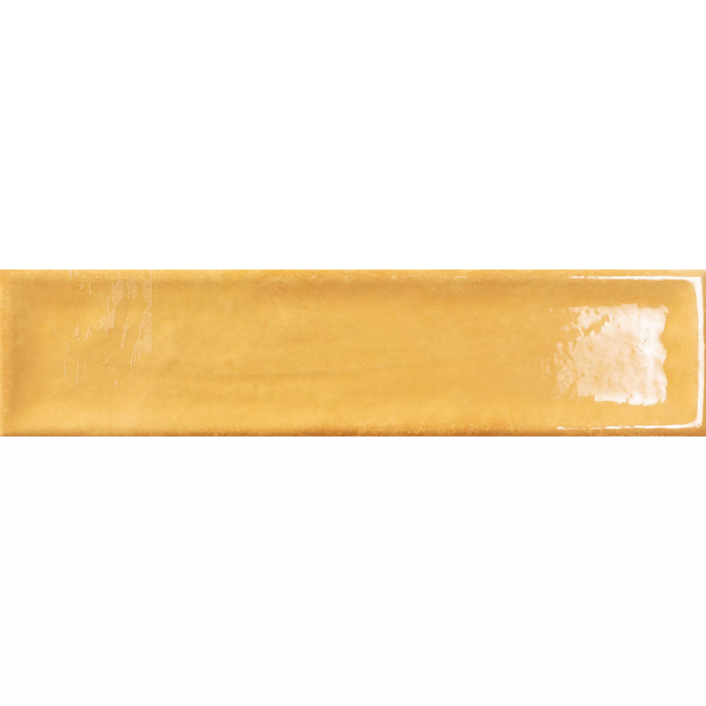 Kakel Pascal Glänsande Inuti Med Fasett  Gul 7,5x30cm Kakel Pascal Glänsande Inuti Med Fasett  Gul 7,5x30cm