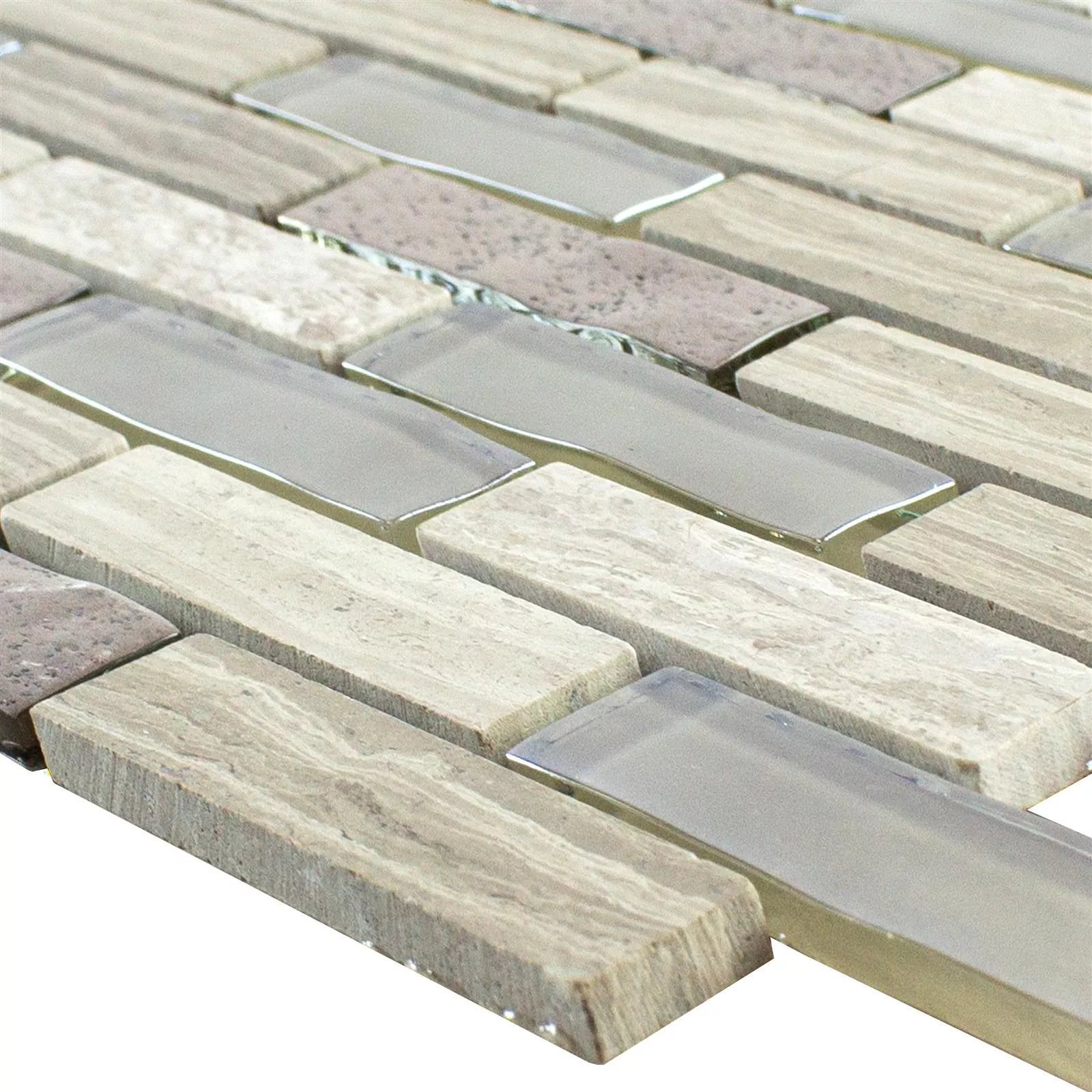 Glas Natursten Mosaik Concetto Självhäftande Grå Glas Natursten Mosaik Concetto Självhäftande Grå