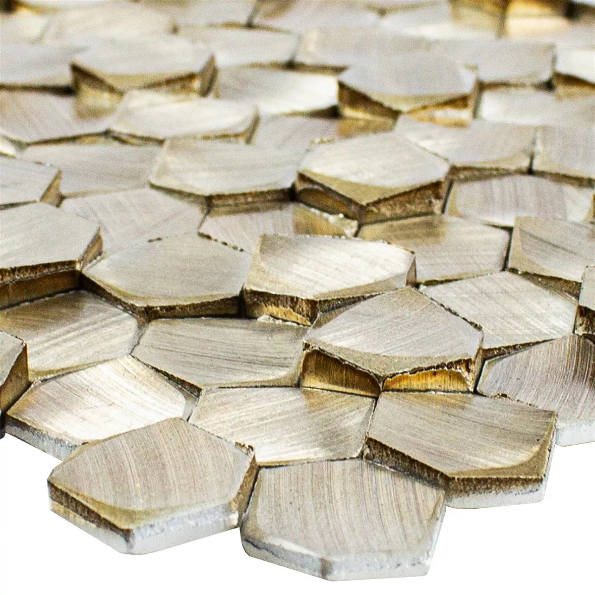 Aluminium Metall Mosaik McAllen Guld Aluminium Metall Mosaik McAllen Guld