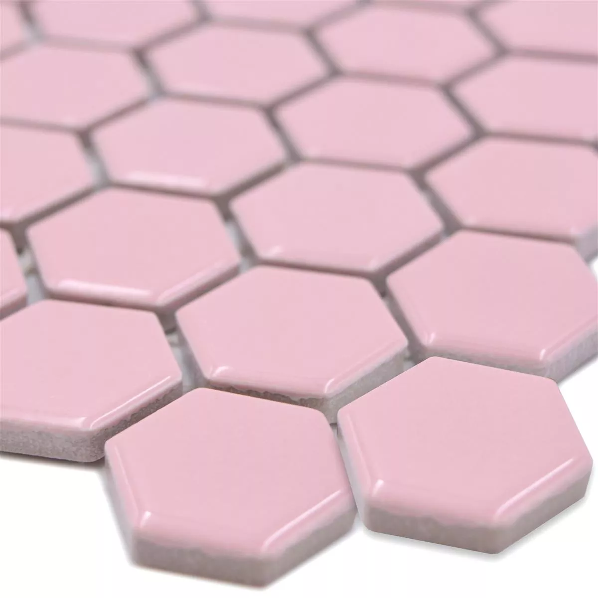 Keramikmosaik Salomon Hexagon Rosa H23 Keramikmosaik Salomon Hexagon Rosa H23