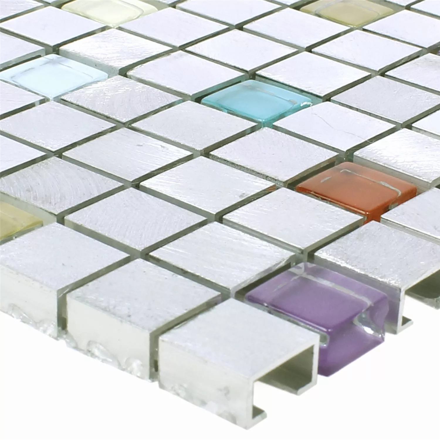 Mosaik Lissabon Aluminium Glas Mix Färgrik Mosaik Lissabon Aluminium Glas Mix Färgrik