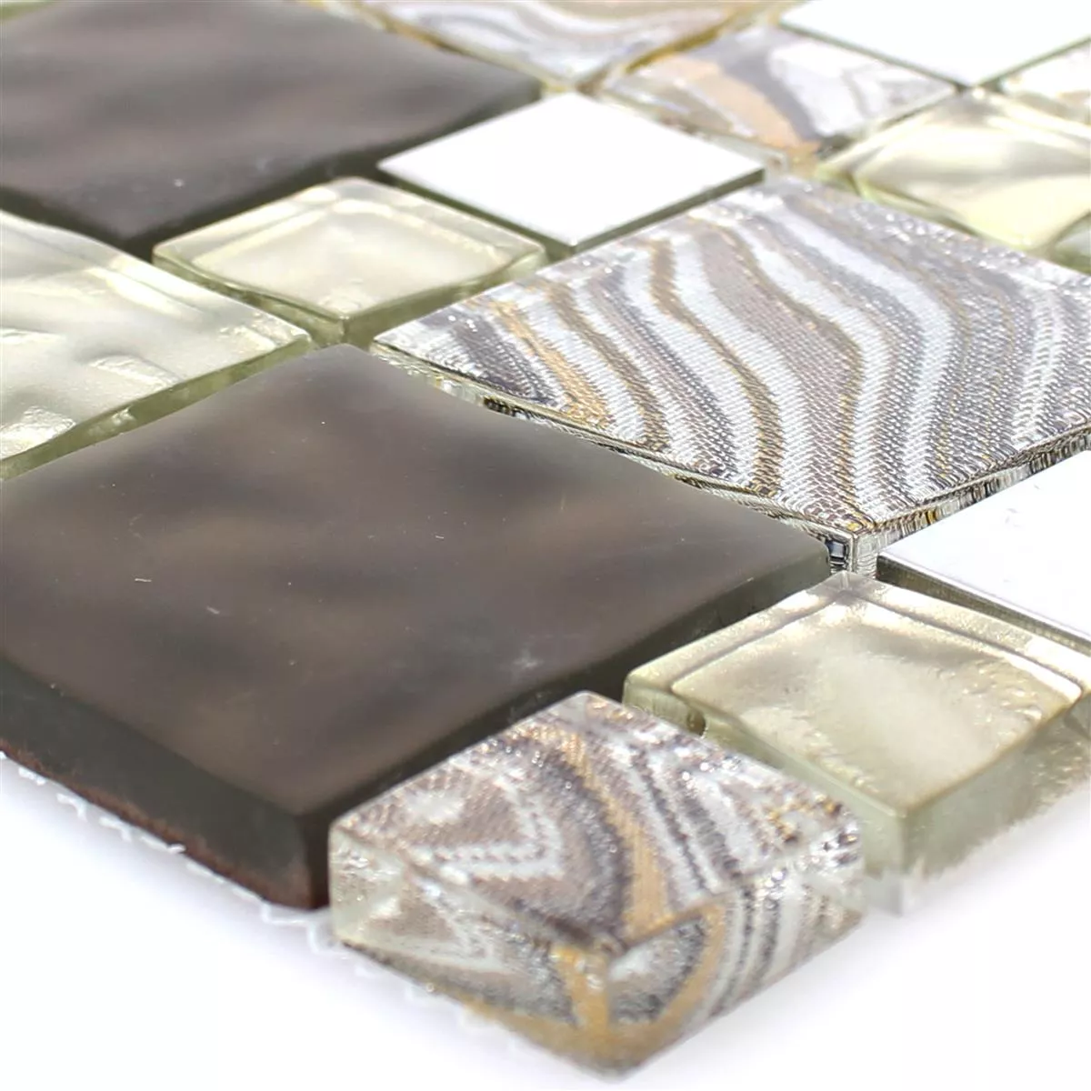 Glas Metall Rostfritt Stål Mosaik Zadar Beige Brun Glas Metall Rostfritt Stål Mosaik Zadar Beige Brun