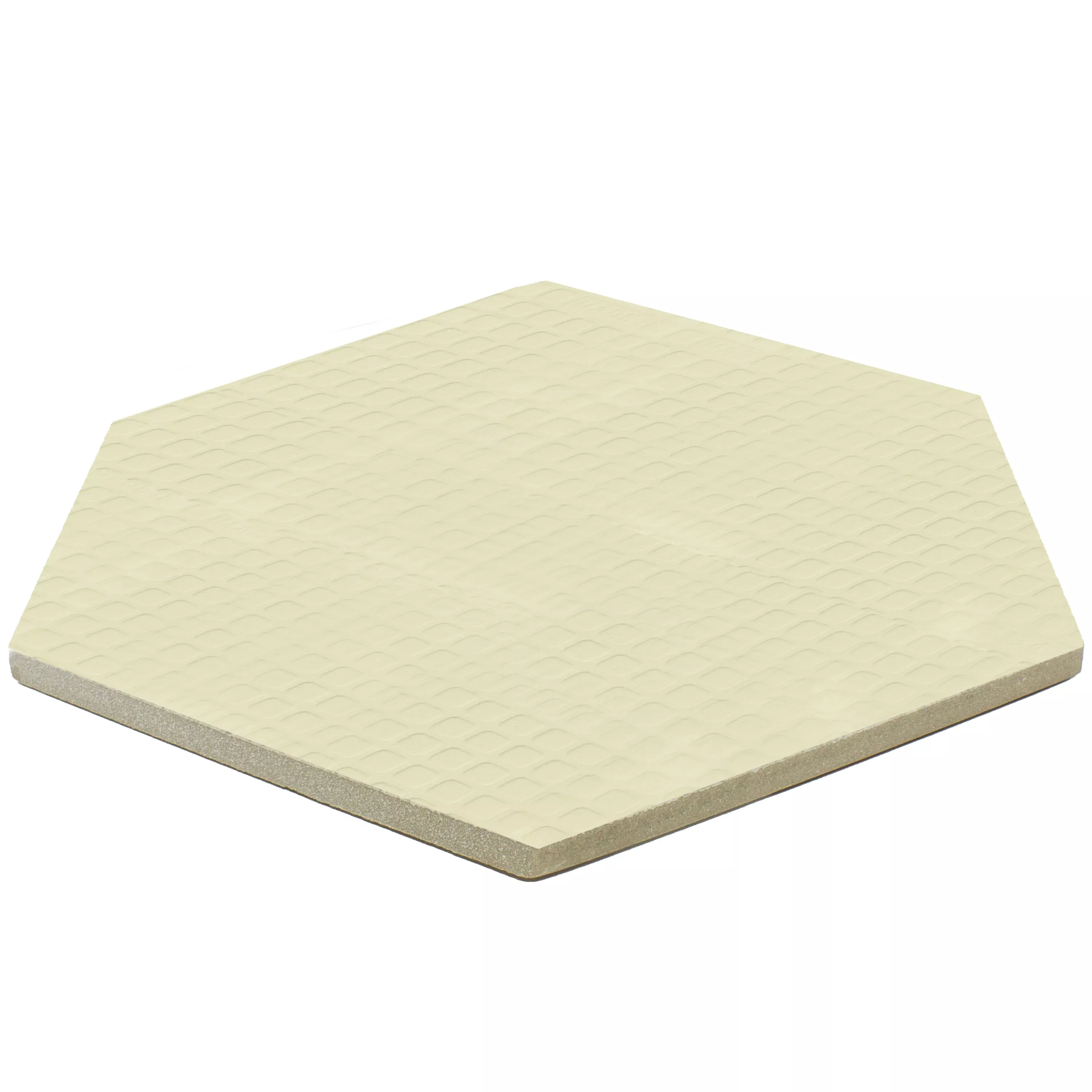 Feinsteinzeug Fliesen Millennium Hexagon 3D Optik Taupe 22,5 x 25,9cm