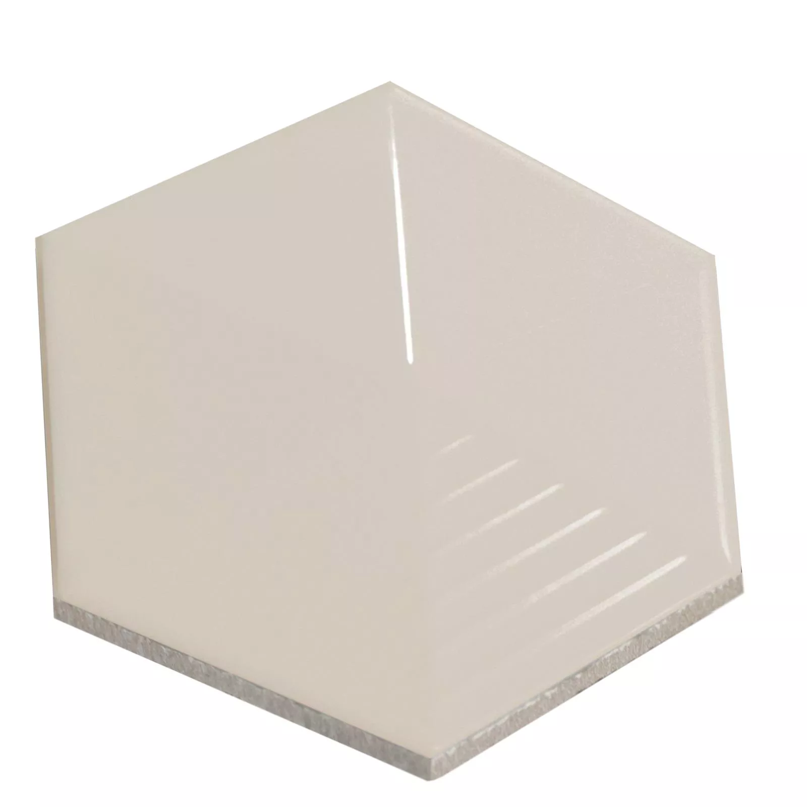 Muster Wandfliesen Rockford 3D Hexagon 12,4x10,7cm Creme