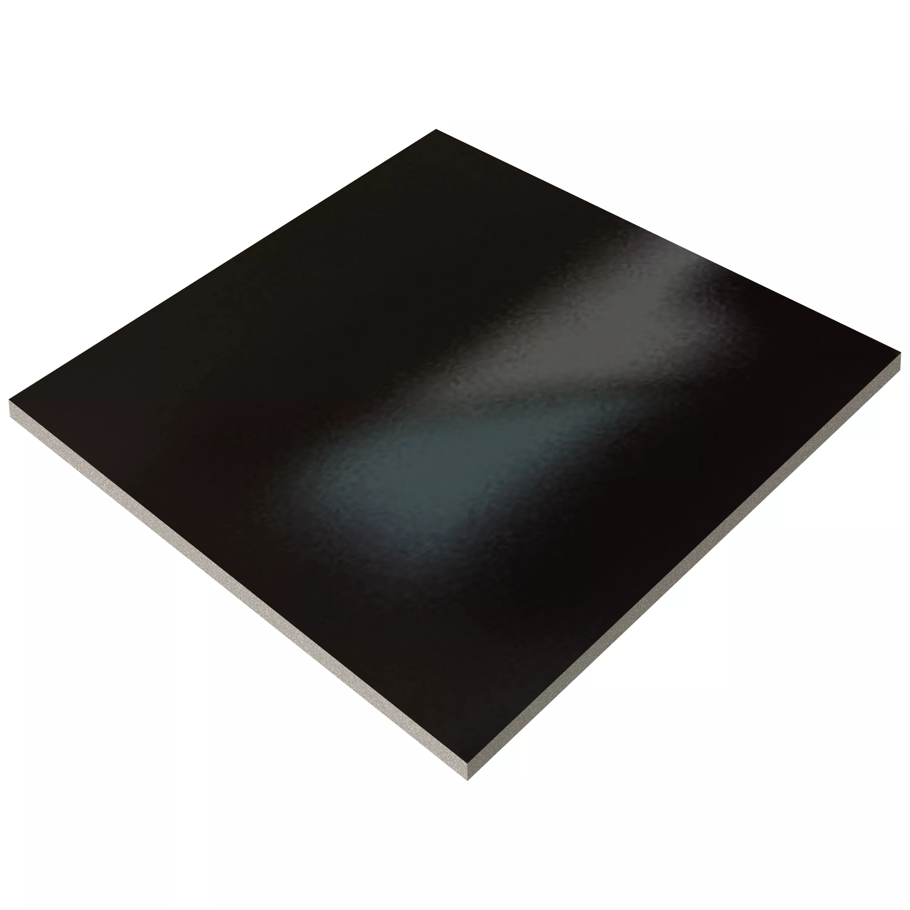 Muster von Bodenfliesen Blackburn Schwarz Uni Poliert 60x60cm