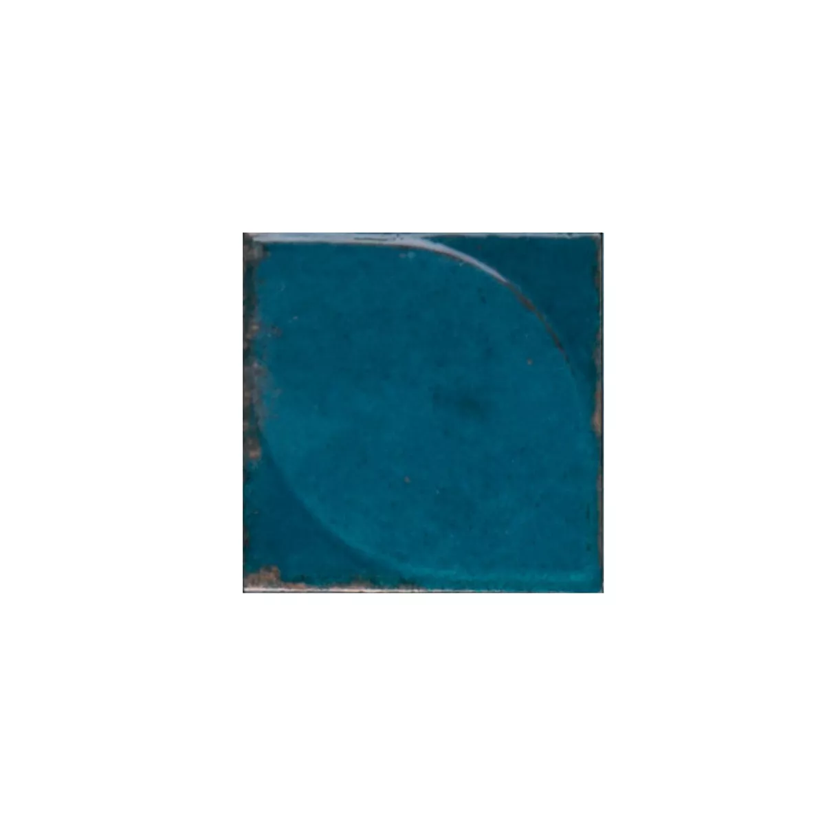 Maryland Meerblau Glänzend Strukturiert 3D 10x10 cm