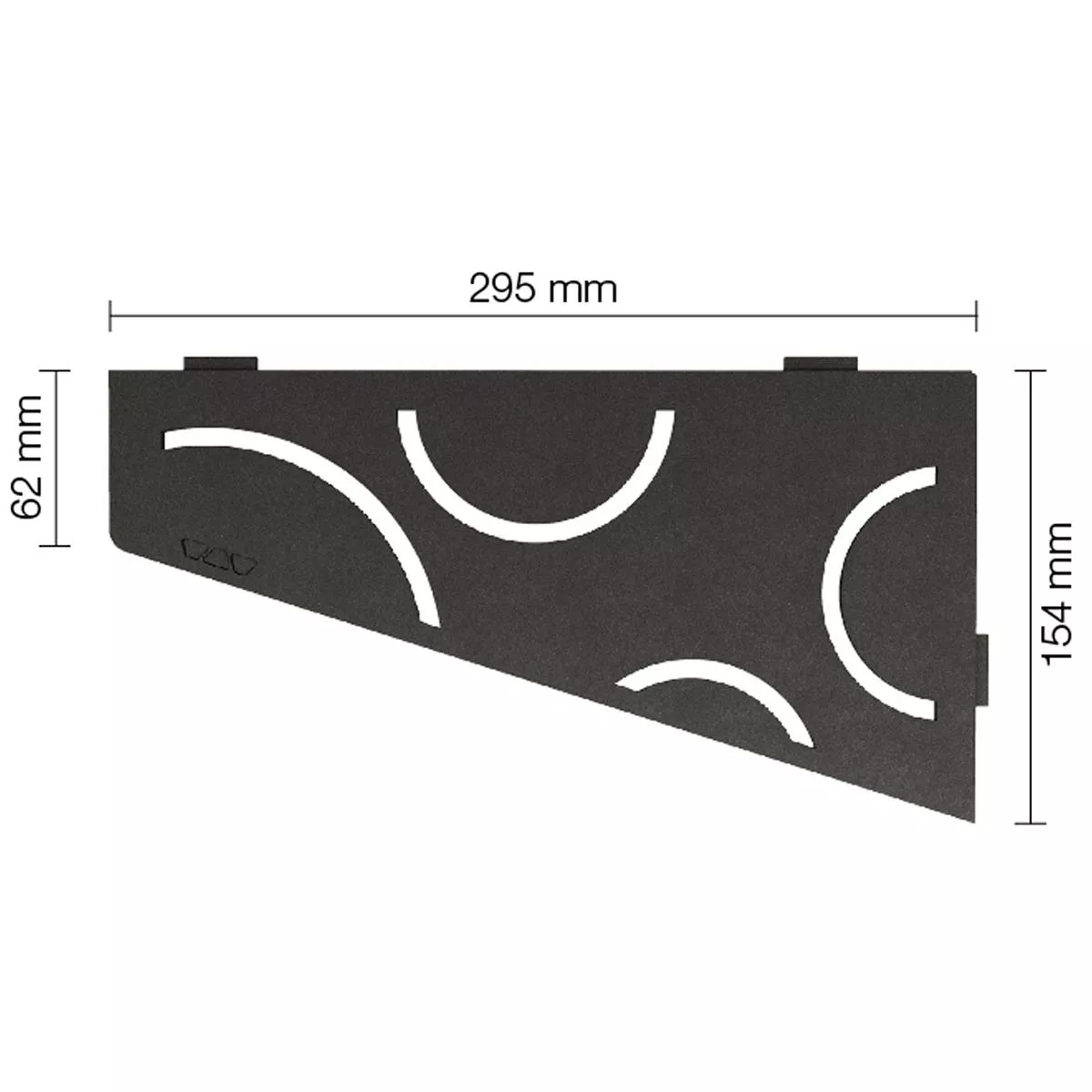 Wandablage Duschablage Schlüter 4eck 15,4x29,5cm Curve Anthrazit