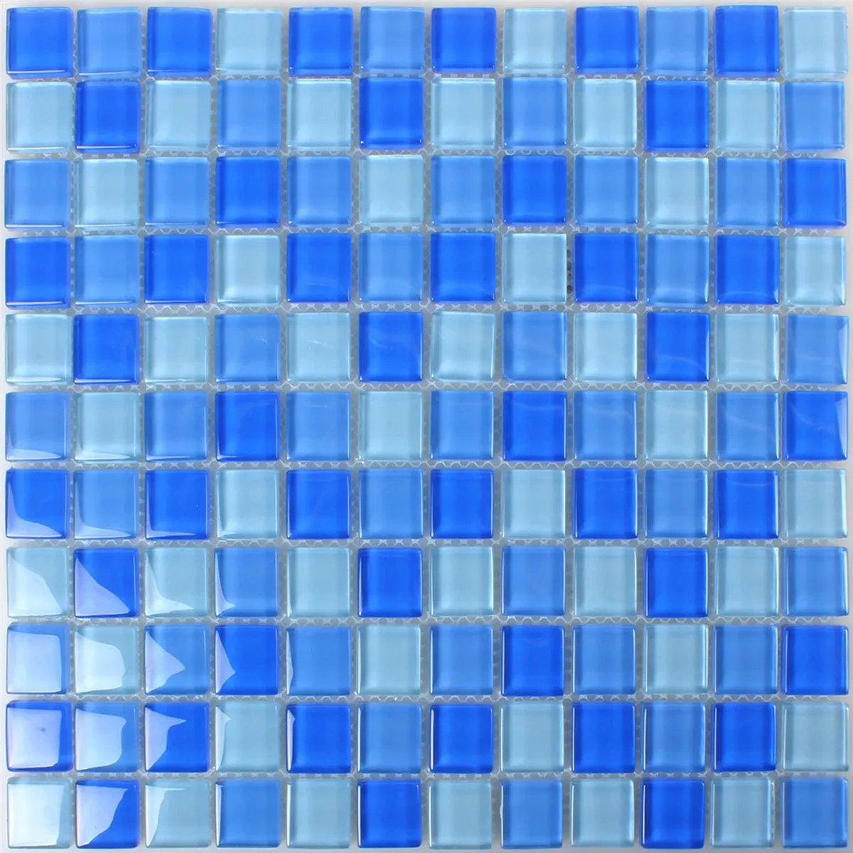 Glas Schwimmbad Pool Mosaik Fliesen Neptune Blau Mix