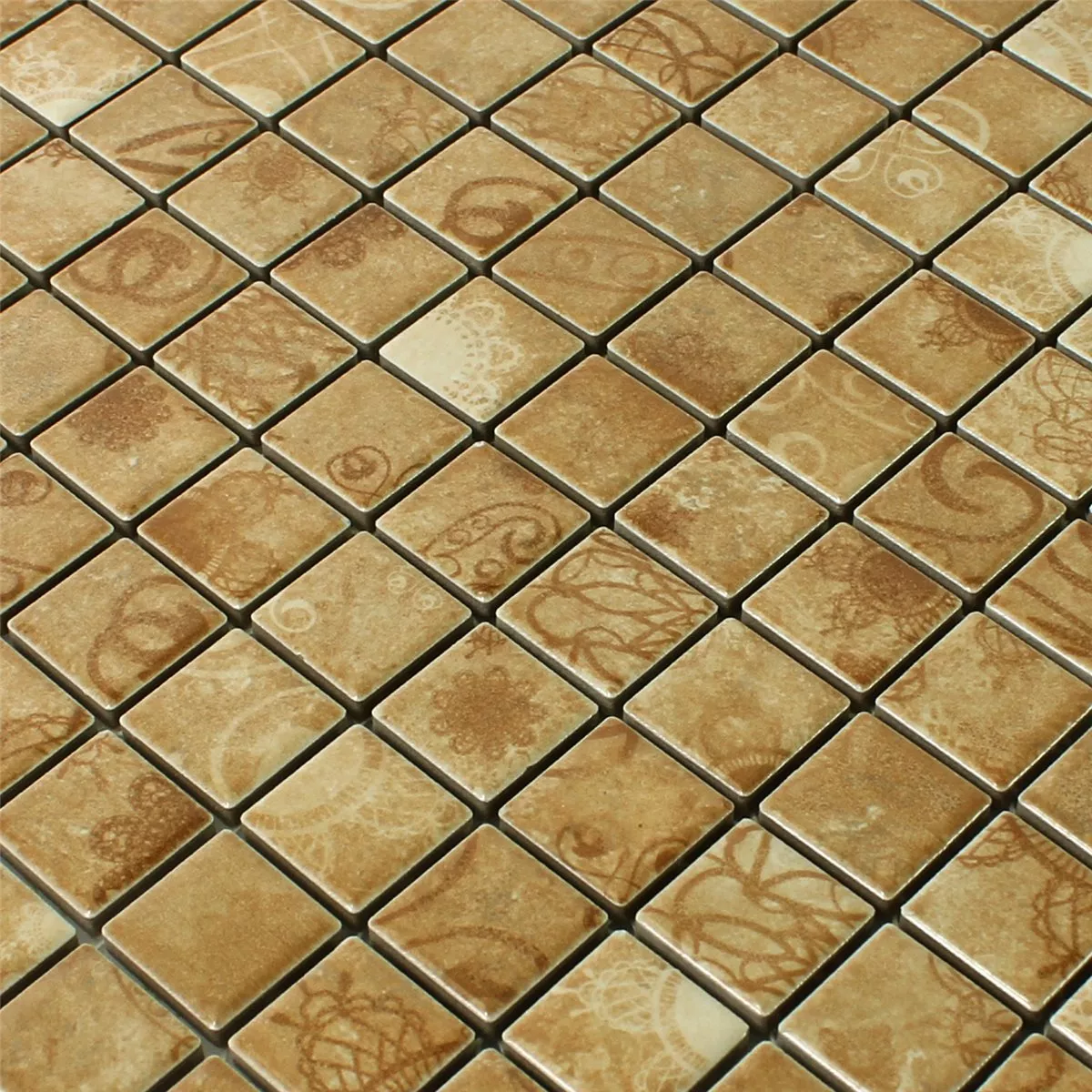 Keramik Mosaikfliesen Retrooptik Laceo Beige