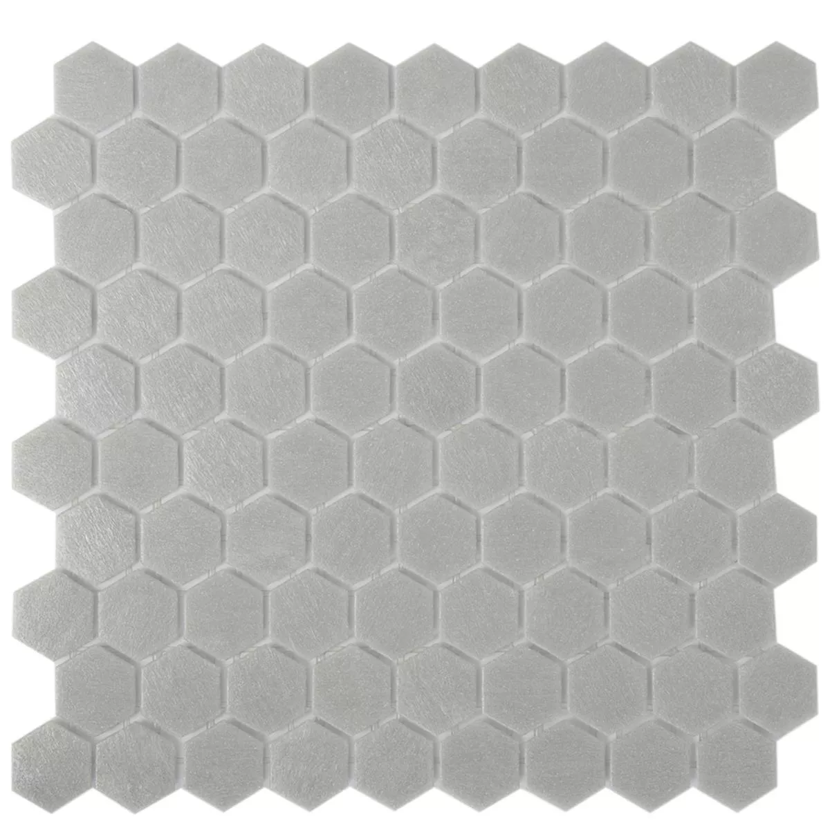 Glasmosaik Plattor Trend-Vi Hexagon 152 Grå