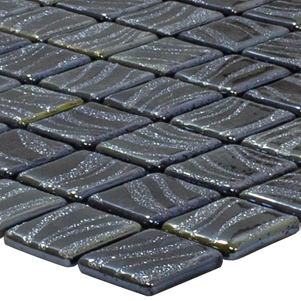 Glas Simbassäng Mosaik Marisburg Svart Glitter Glas Simbassäng Mosaik Marisburg Svart Glitter