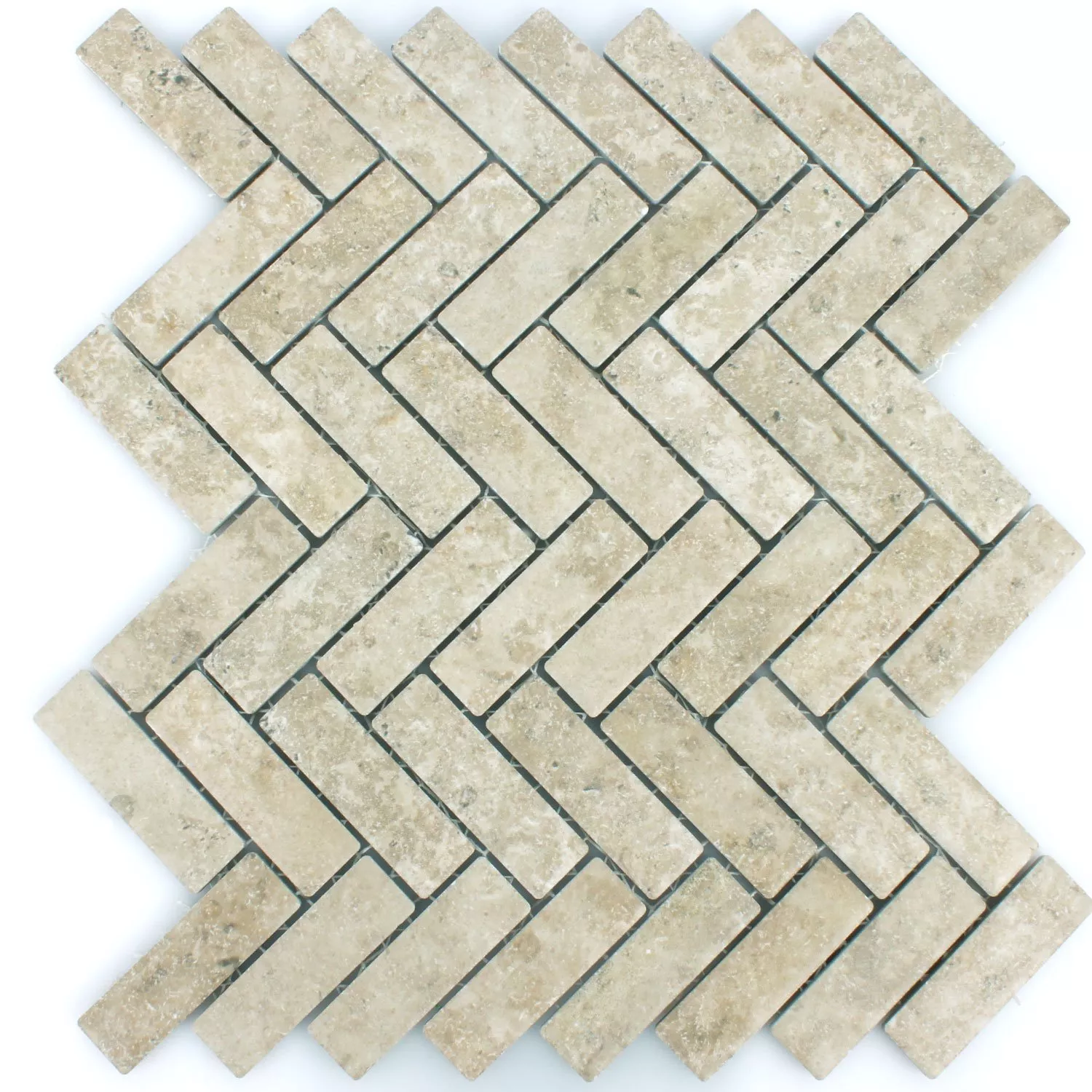 Mosaikfliesen Keramik Rotilia Steinoptik Beige