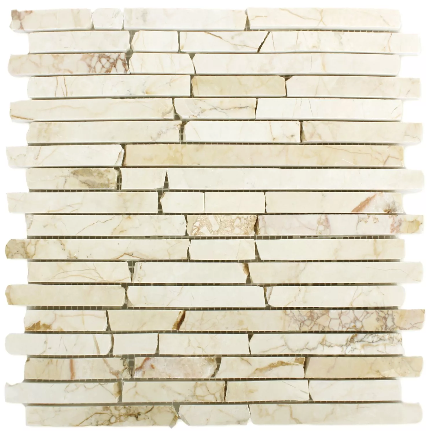 Muster von Marmor Brick Mosaik Fliesen Golden Cream Poliert