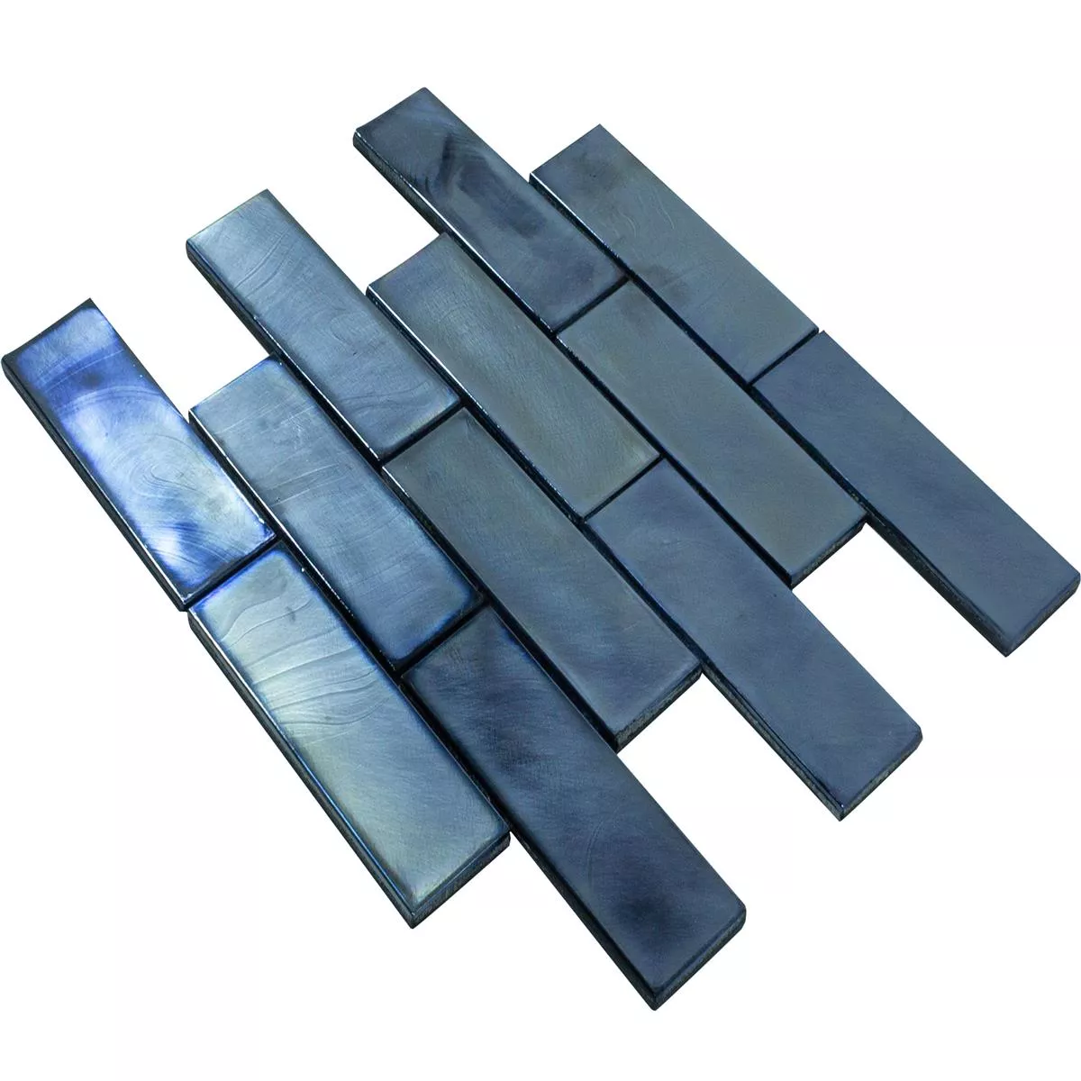 Muster von Glasmosaik Fliesen Andalucia Brick Schwarz