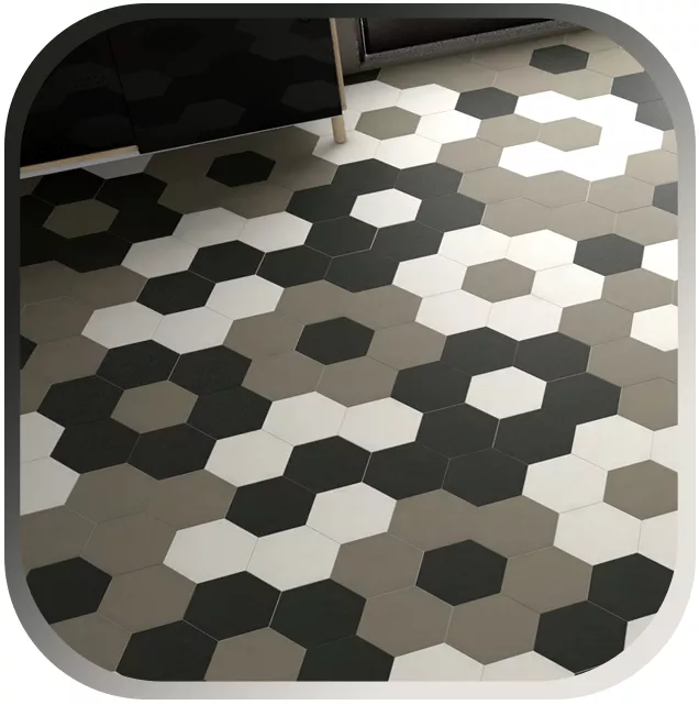 Bodenfliesen Hexagon
