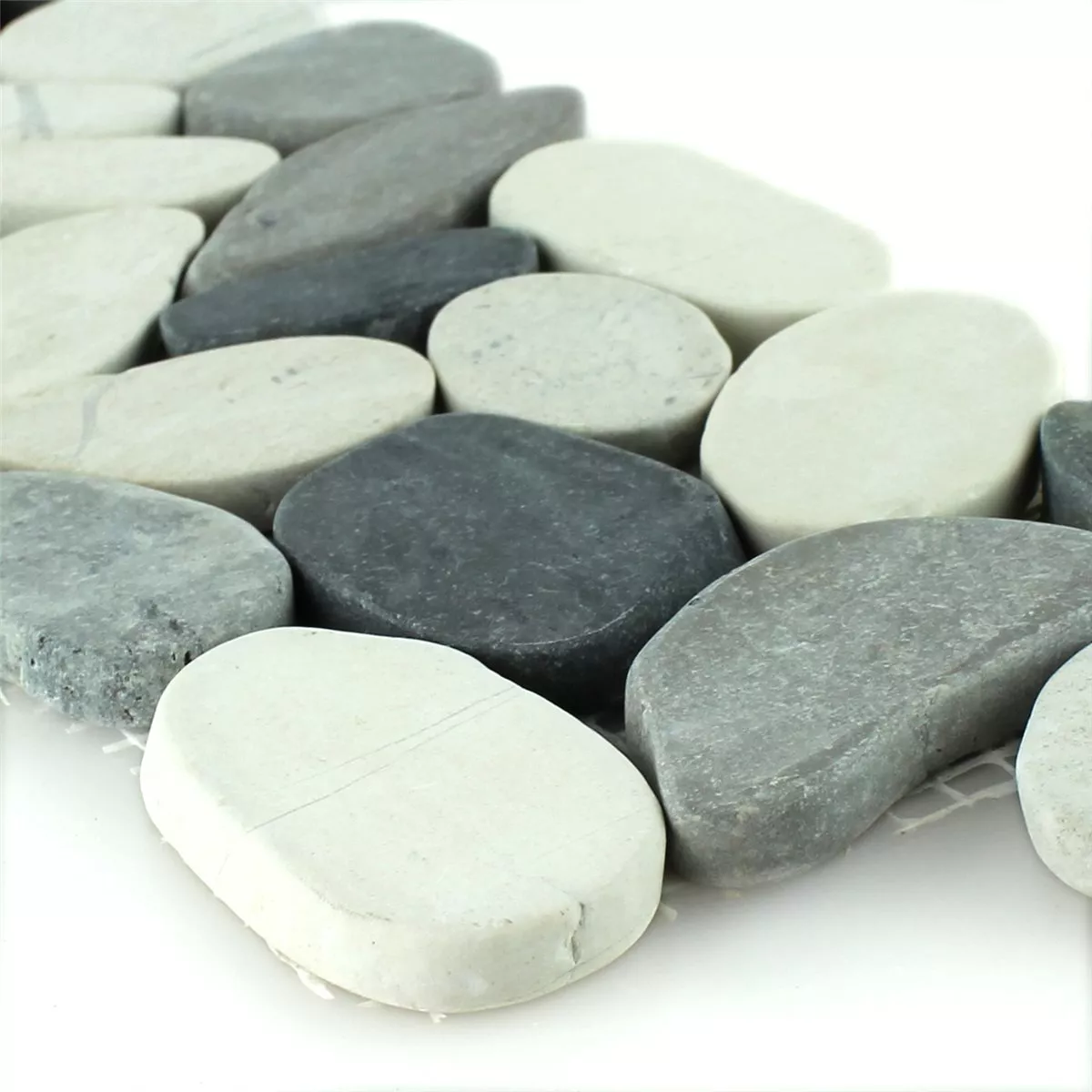 Småsten Bård 10x30cm Antracit Grädde Pebble Småsten Bård 10x30cm Antracit Grädde Pebble