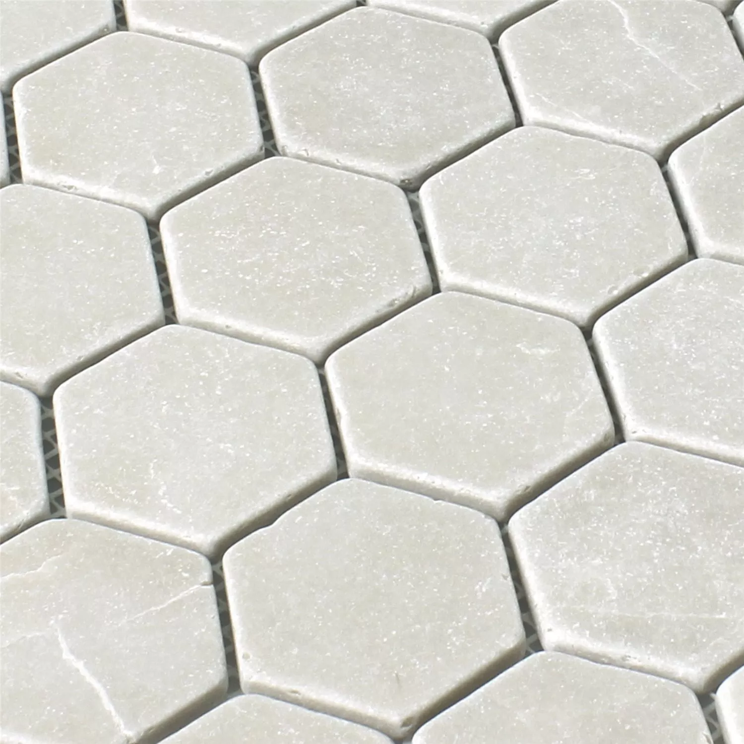 Mosaikfliesen Marmor Tarsus Hexagon Beige