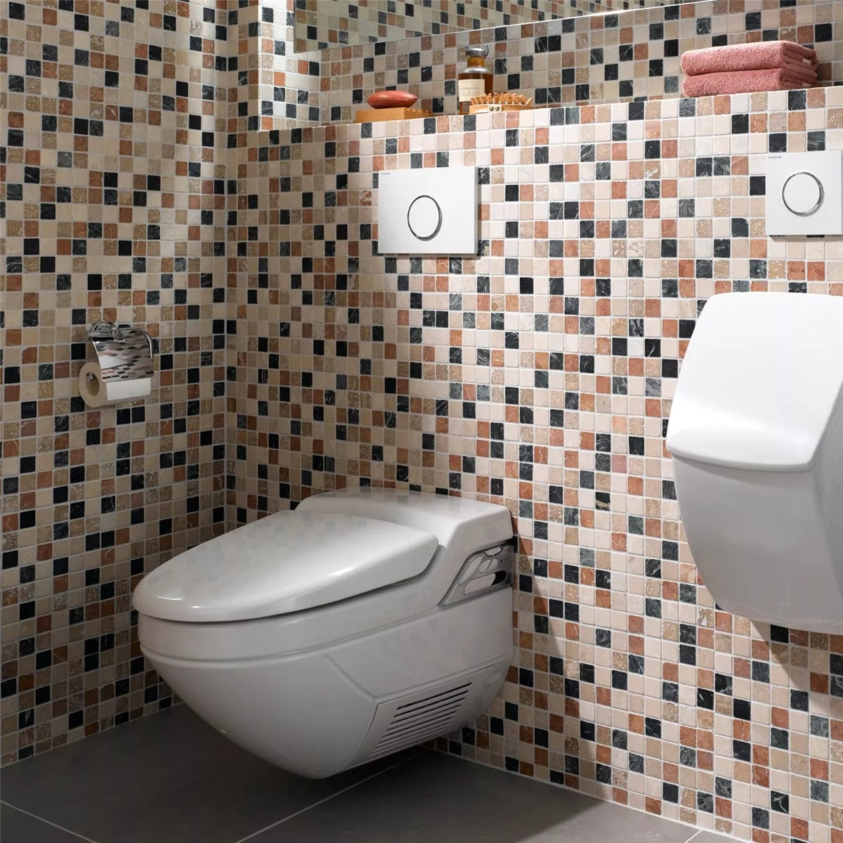 Mosaikfliesen Marmor Naturstein Cotto Beige Grün Noce